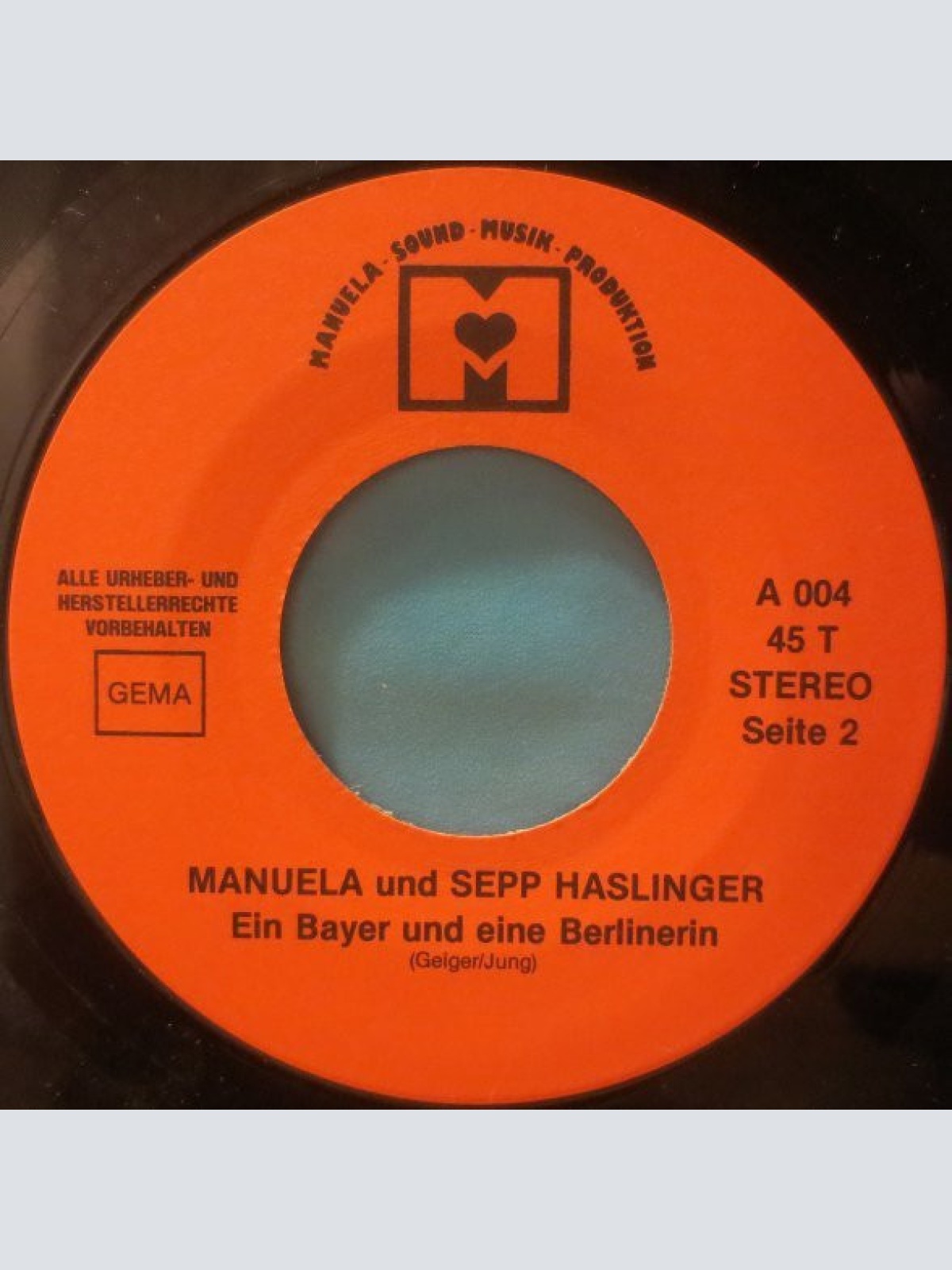 Vinyl / Manuela (5) und Sepp Haslinger - Was Soll Ein Bayer In Der Hitparade