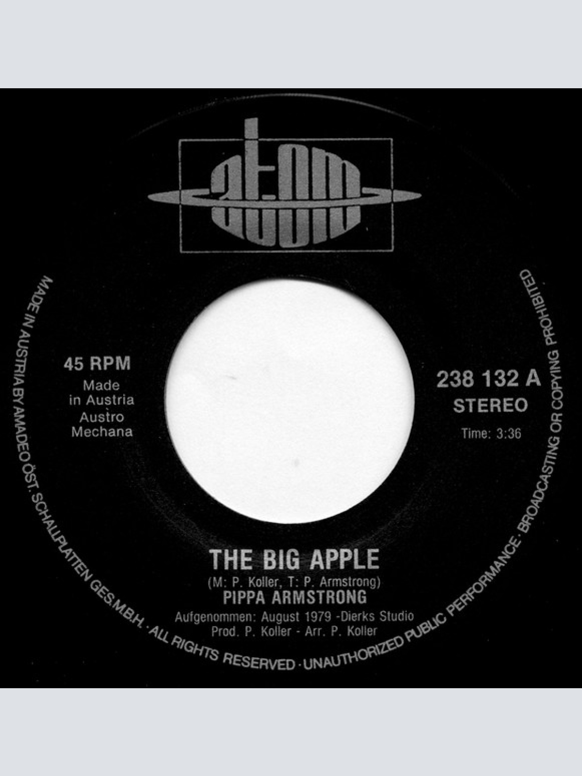 Vinyl / Pippa Armstrong - The Big Apple