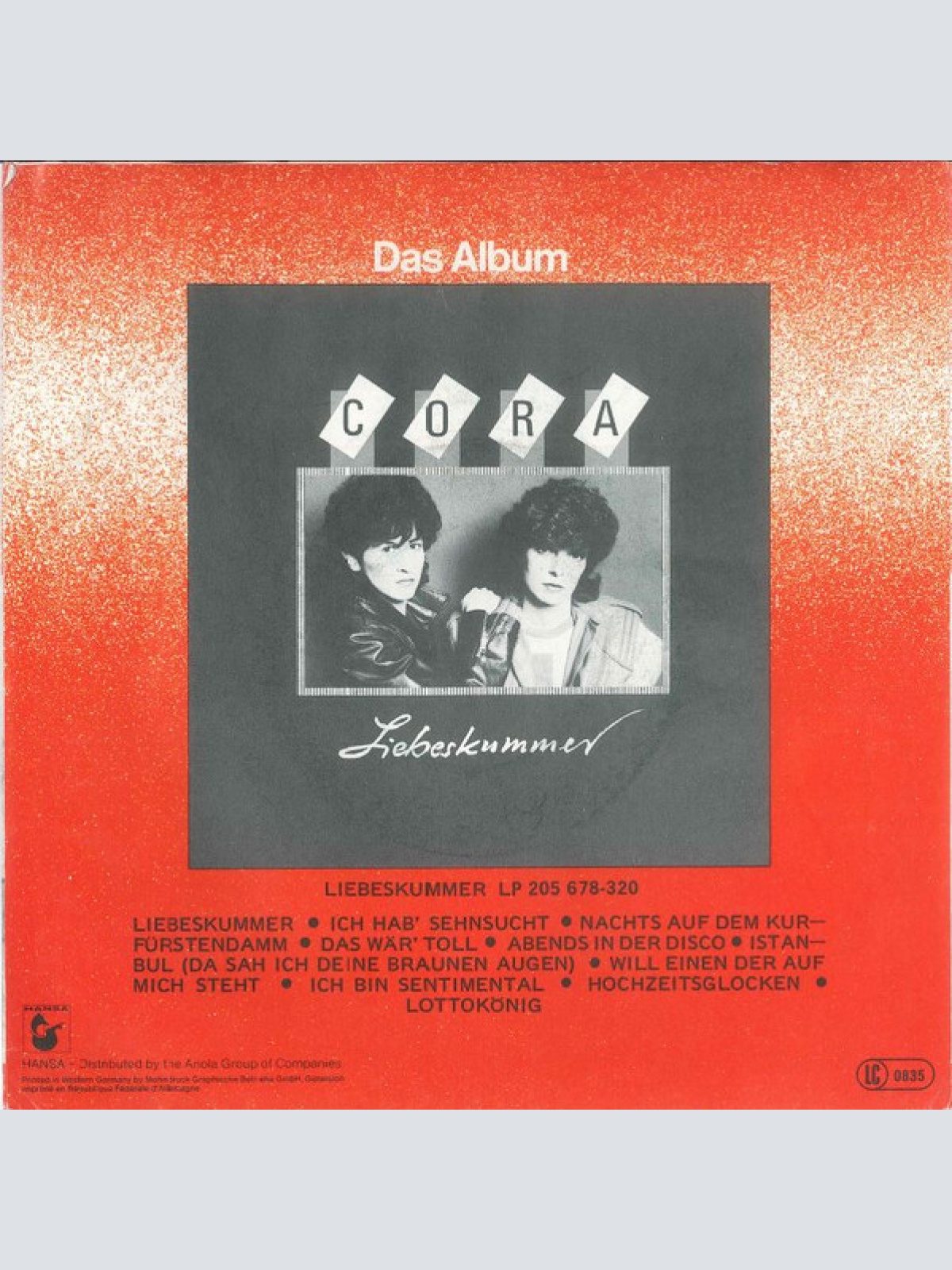 Vinyl / Cora - Liebeskummer