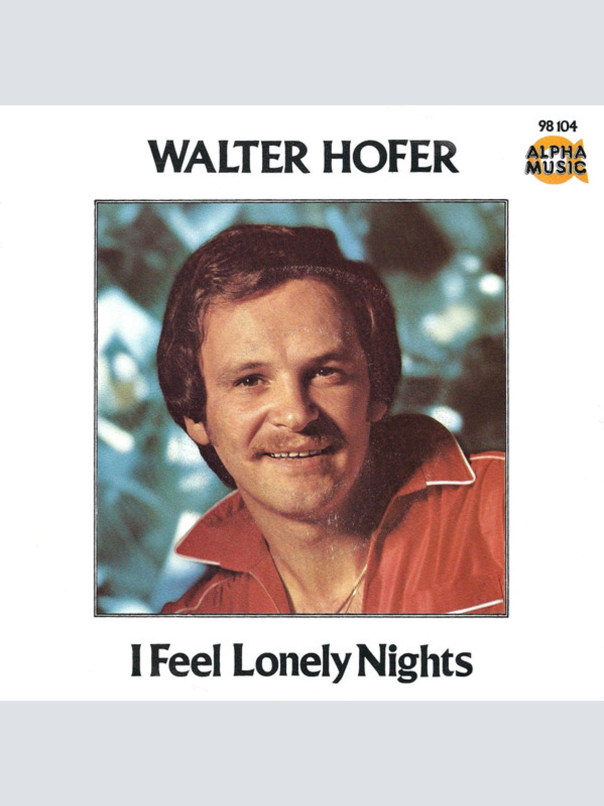 Vinyl / Walter Hofer (4) - I Feel Lonely Nights