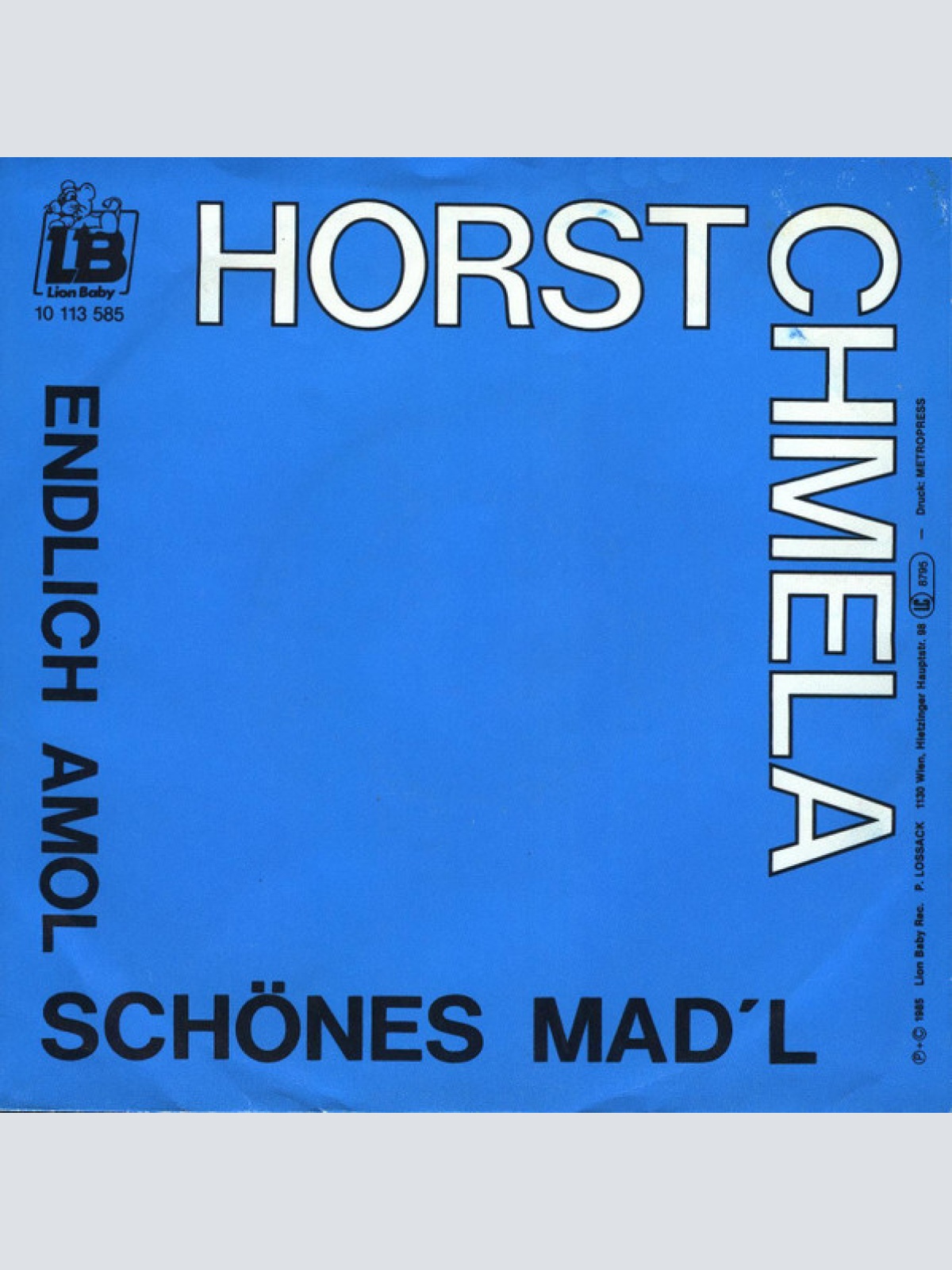 Vinyl / Horst Chmela - Schönes Mad'l