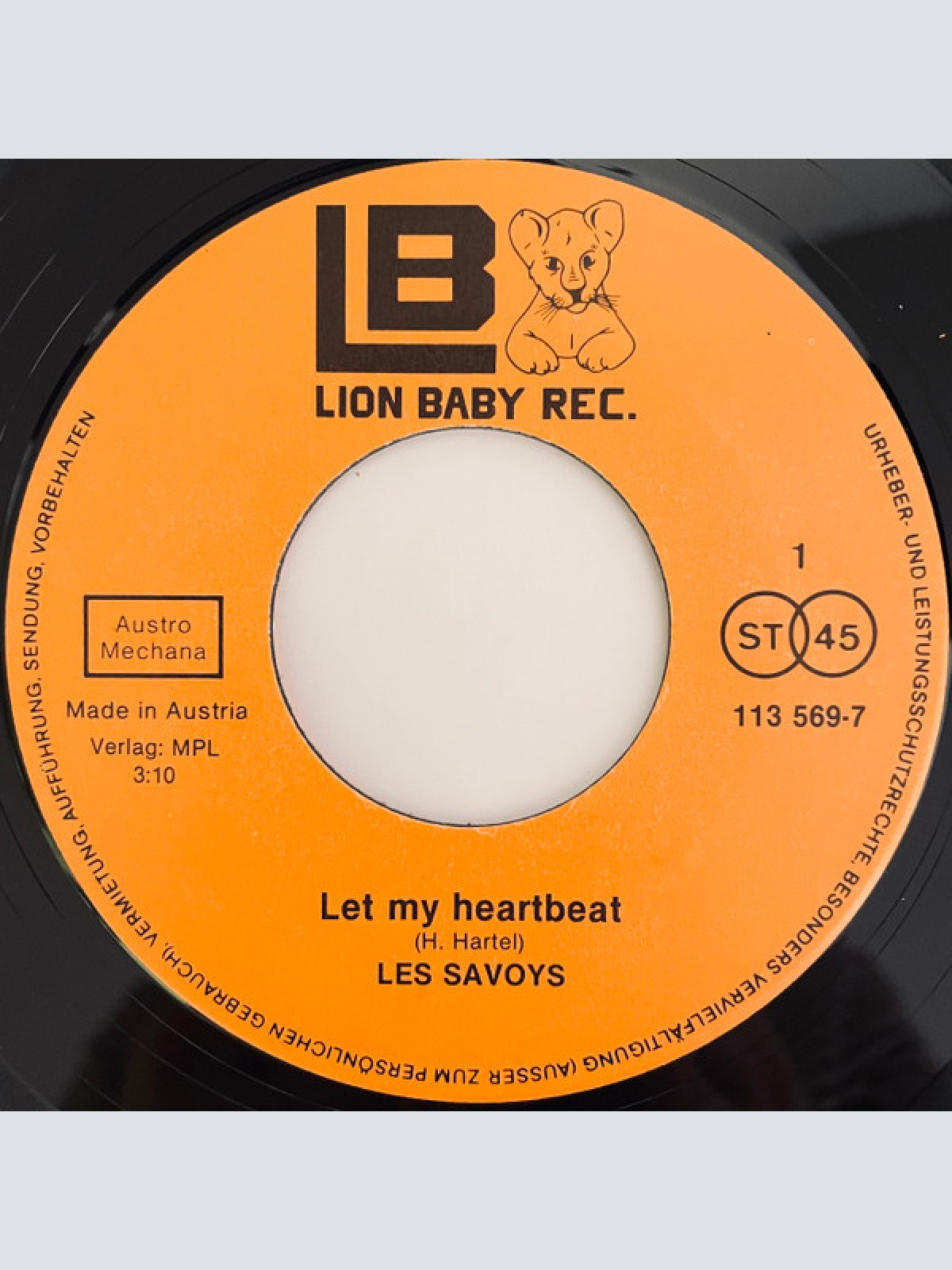 Vinyl / Les Savoys - Let My Heart Beat!