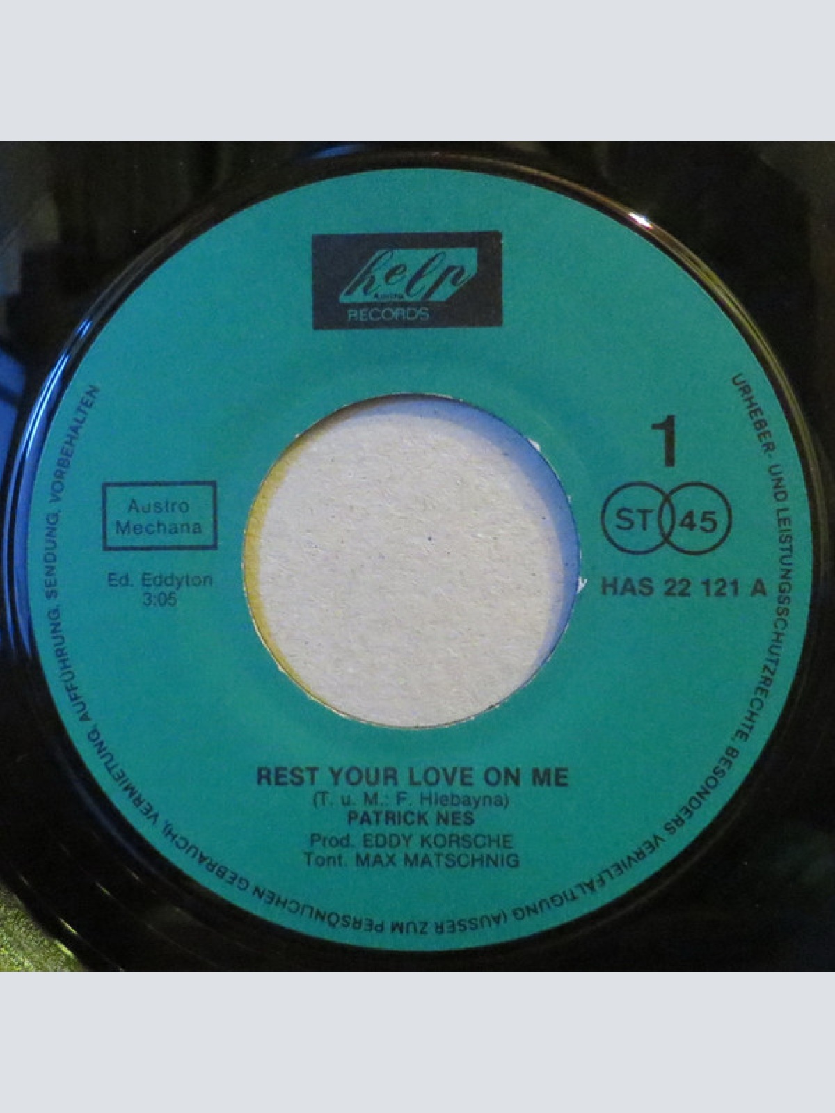 Vinyl / Patrick Nes - Rest Your Love On Me