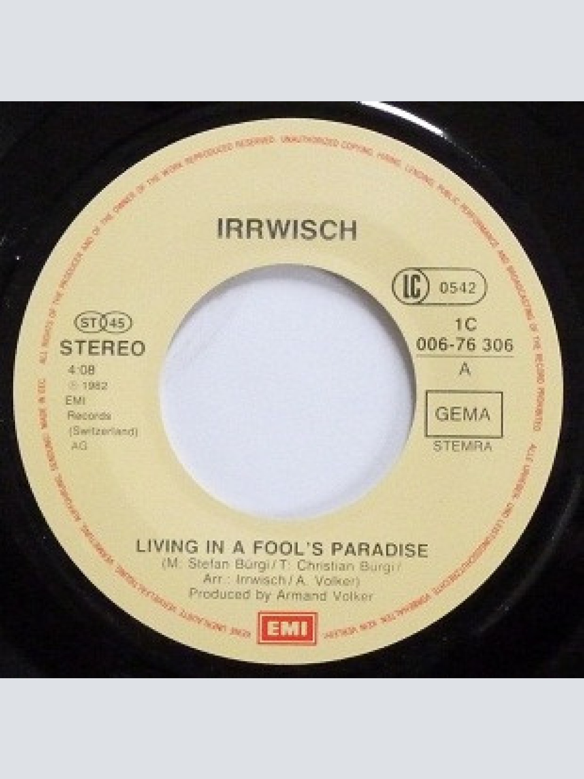 Vinyl / Irrwisch - Living In A Fool's Paradise