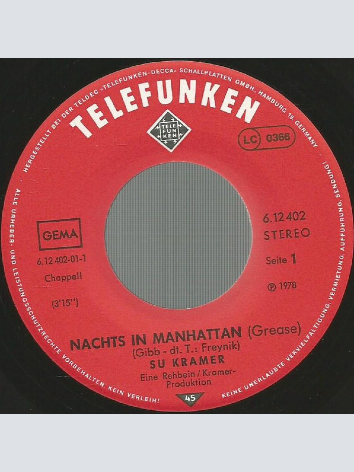 Vinyl / Su Kramer - Nachts In Manhattan