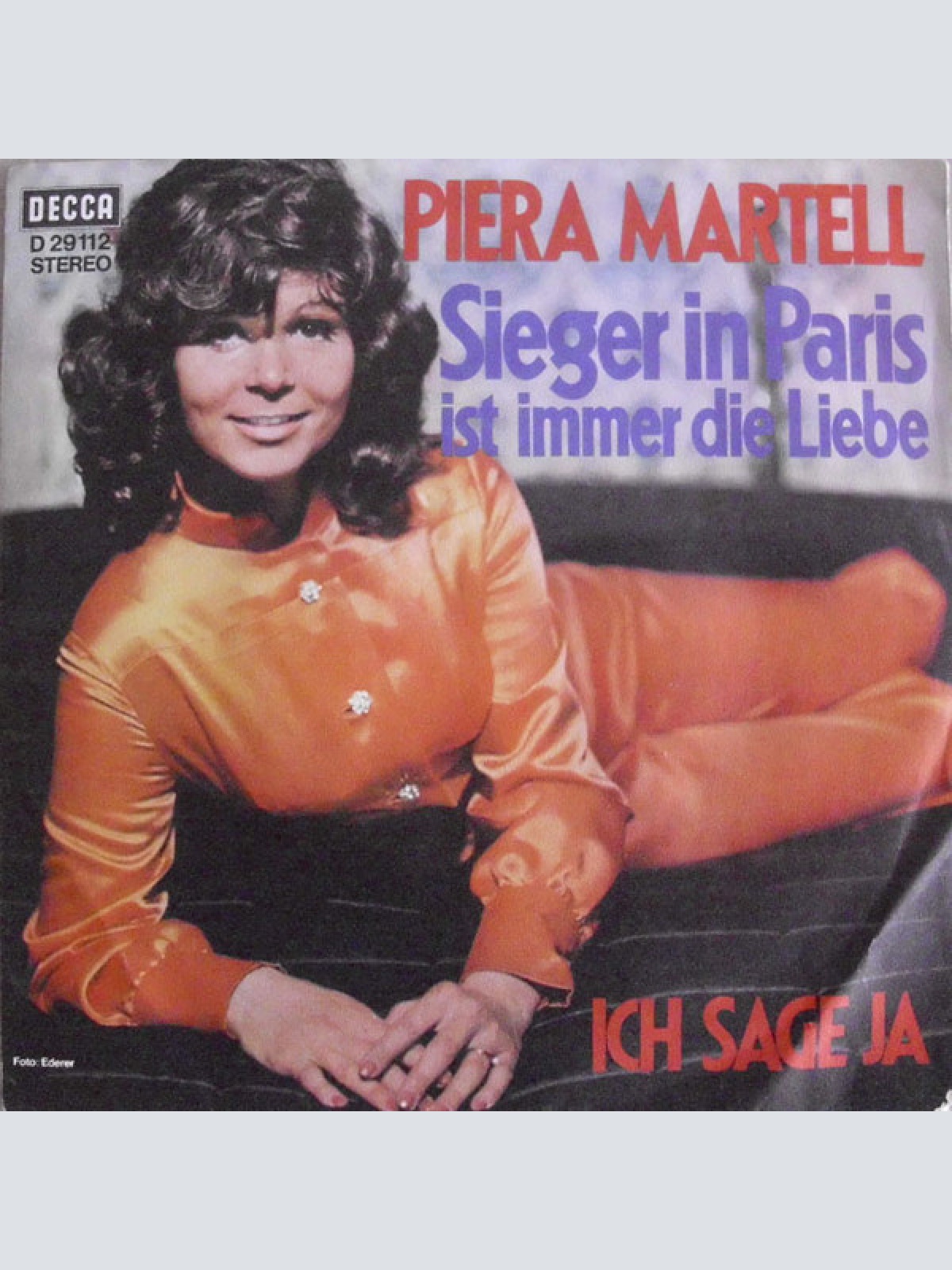 Vinyl / Piera Martell - Sieger In Paris Ist Immer Die Liebe