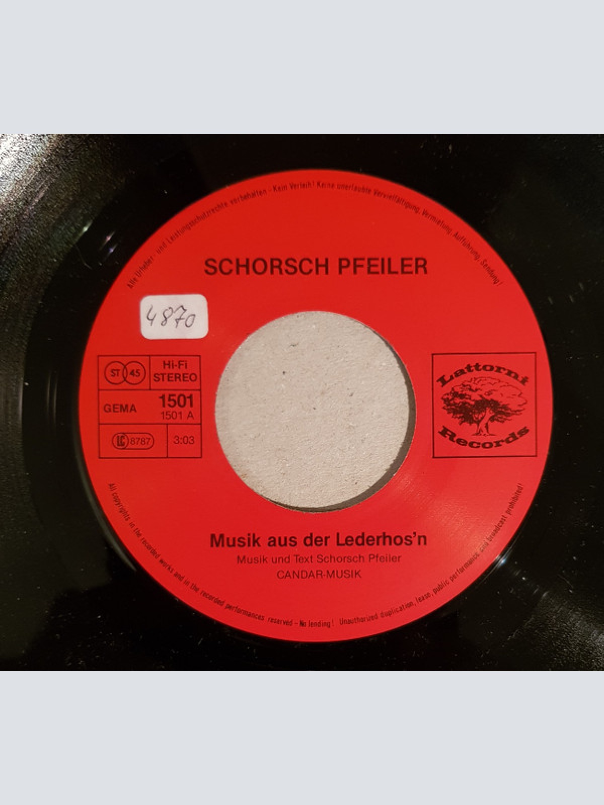 Vinyl / Orig. Hofbräuhauskapelle*, Schorsch Pfeiler - Musik Aus Der Lerderhosn