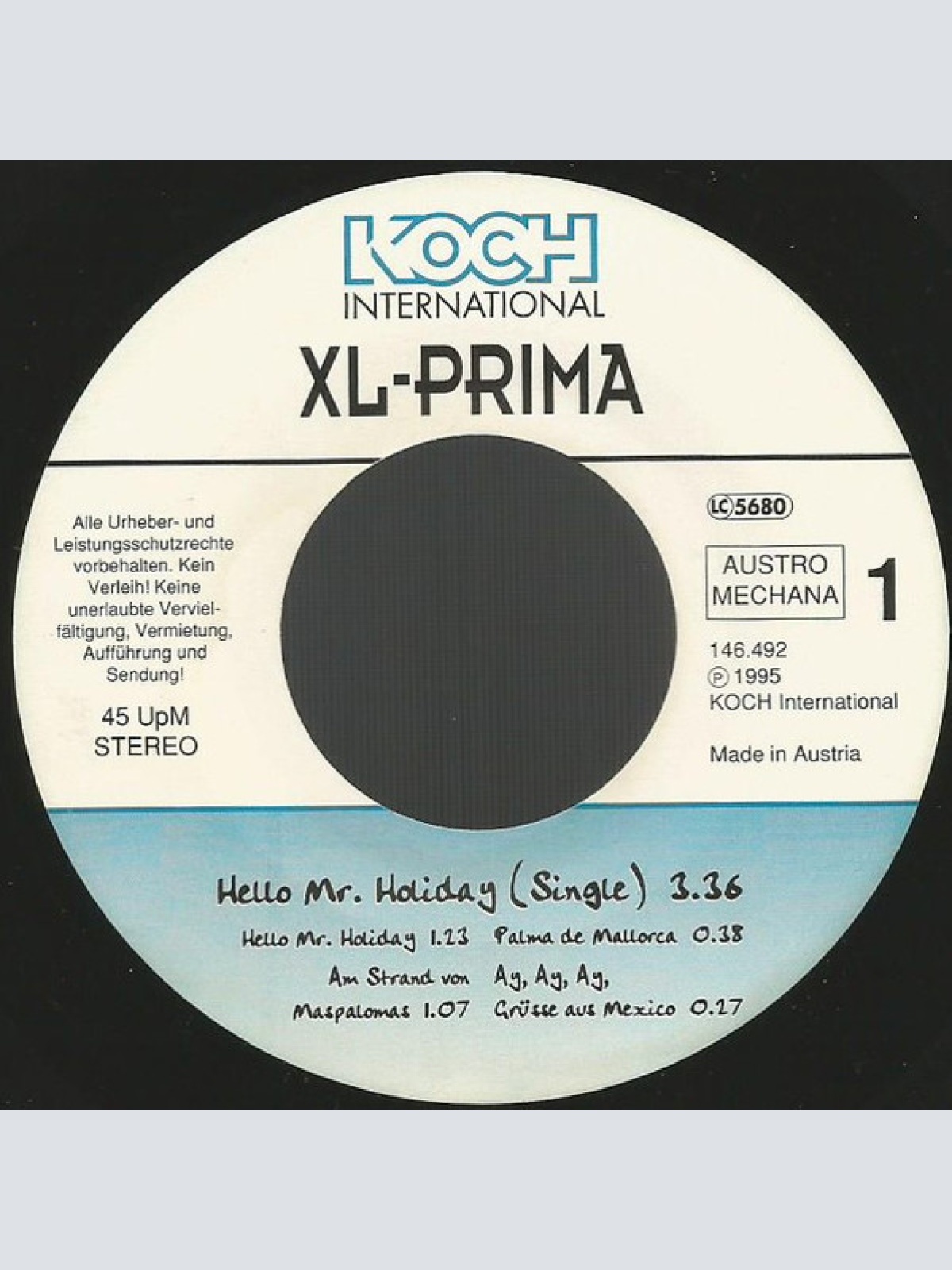 Vinyl / XL-Prima - Hello Mr. Holiday