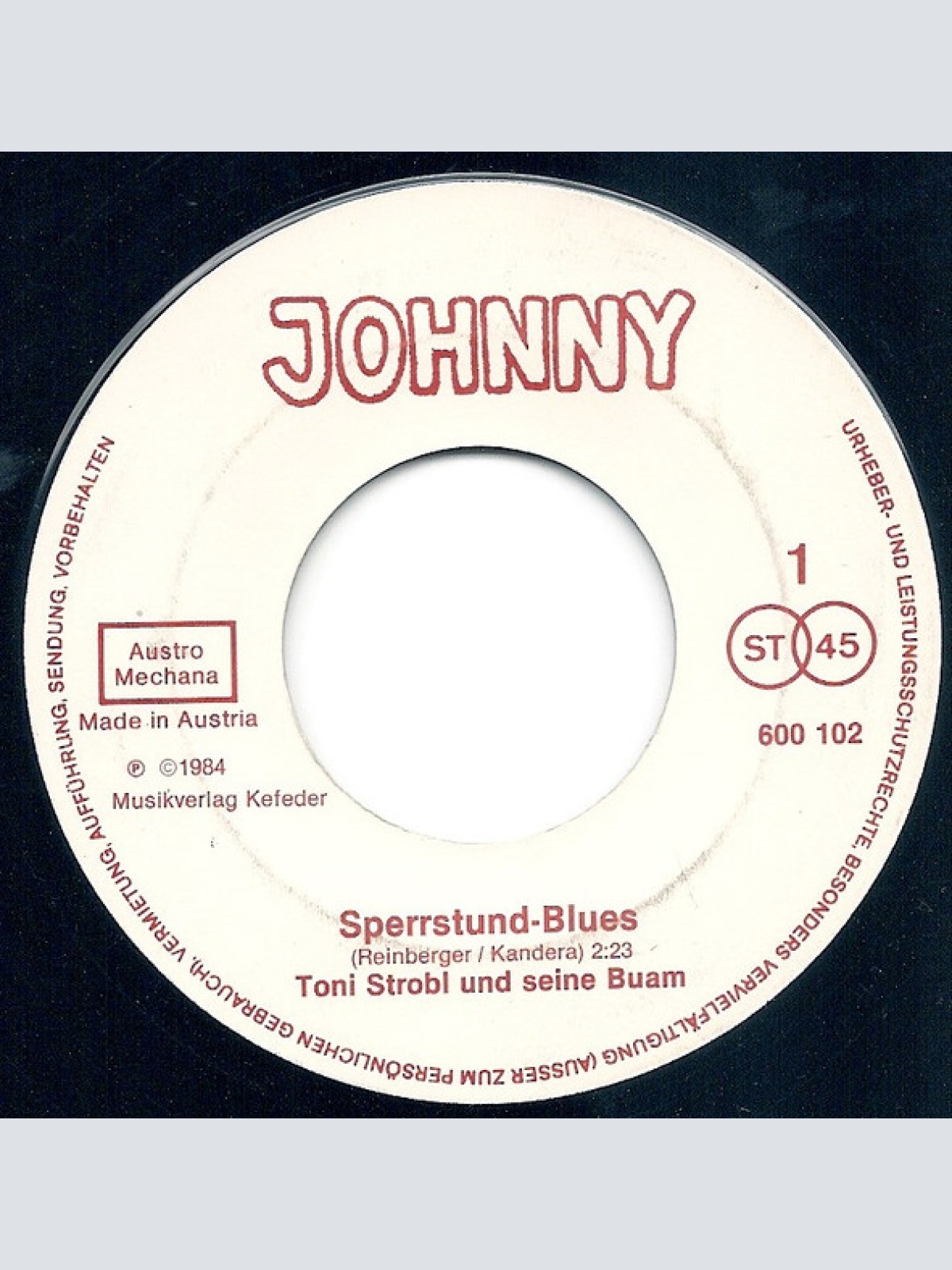 Vinyl / Toni Strobl Und Seine Buam - Sperrstund-Blues