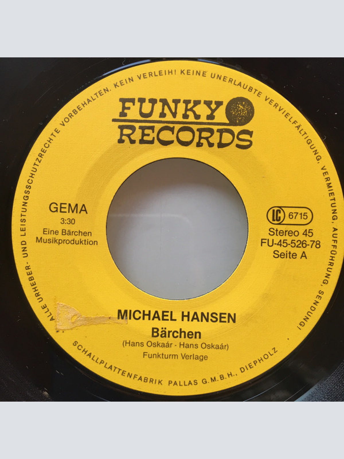 Vinyl / Michael Hansen (15) - Bärchen / Honey, My Dear