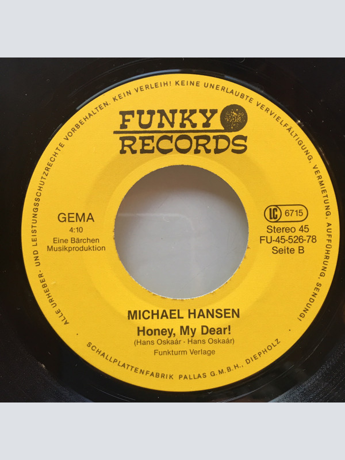Vinyl / Michael Hansen (15) - Bärchen / Honey, My Dear