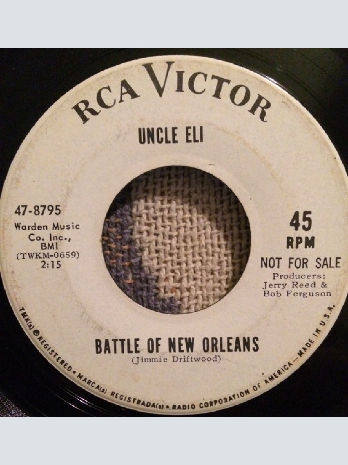 Vinyl / Uncle Eli - Battle Of New Orleans / This Gun