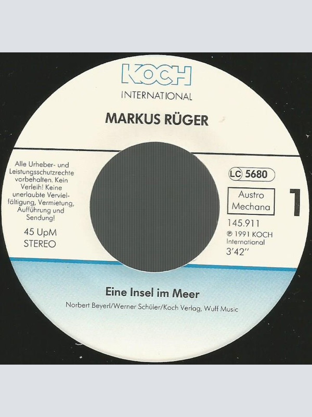 Vinyl / Markus Rüger - Eine Insel Im Meer