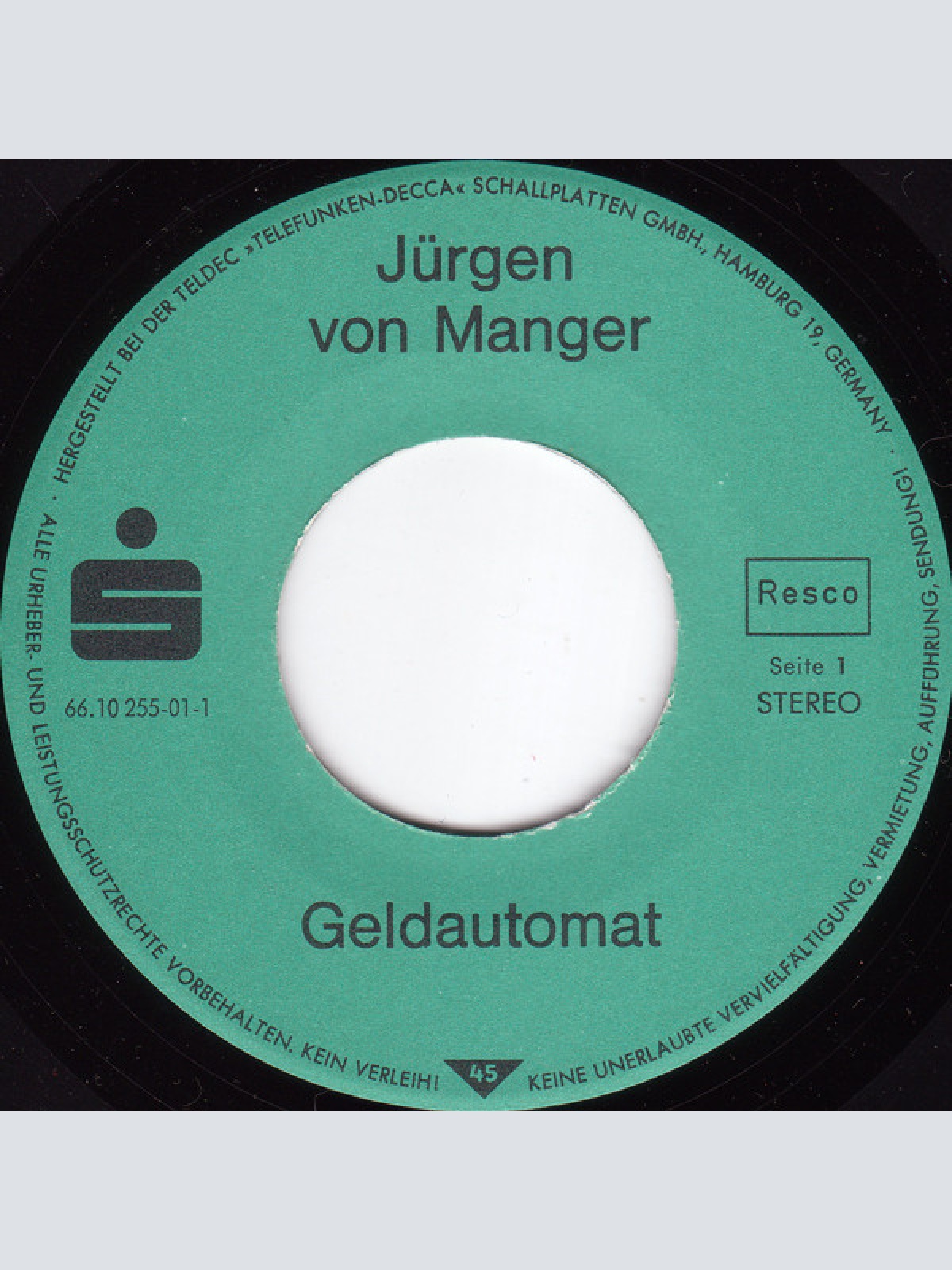 Vinyl / Jürgen Von Manger - Geldautomat