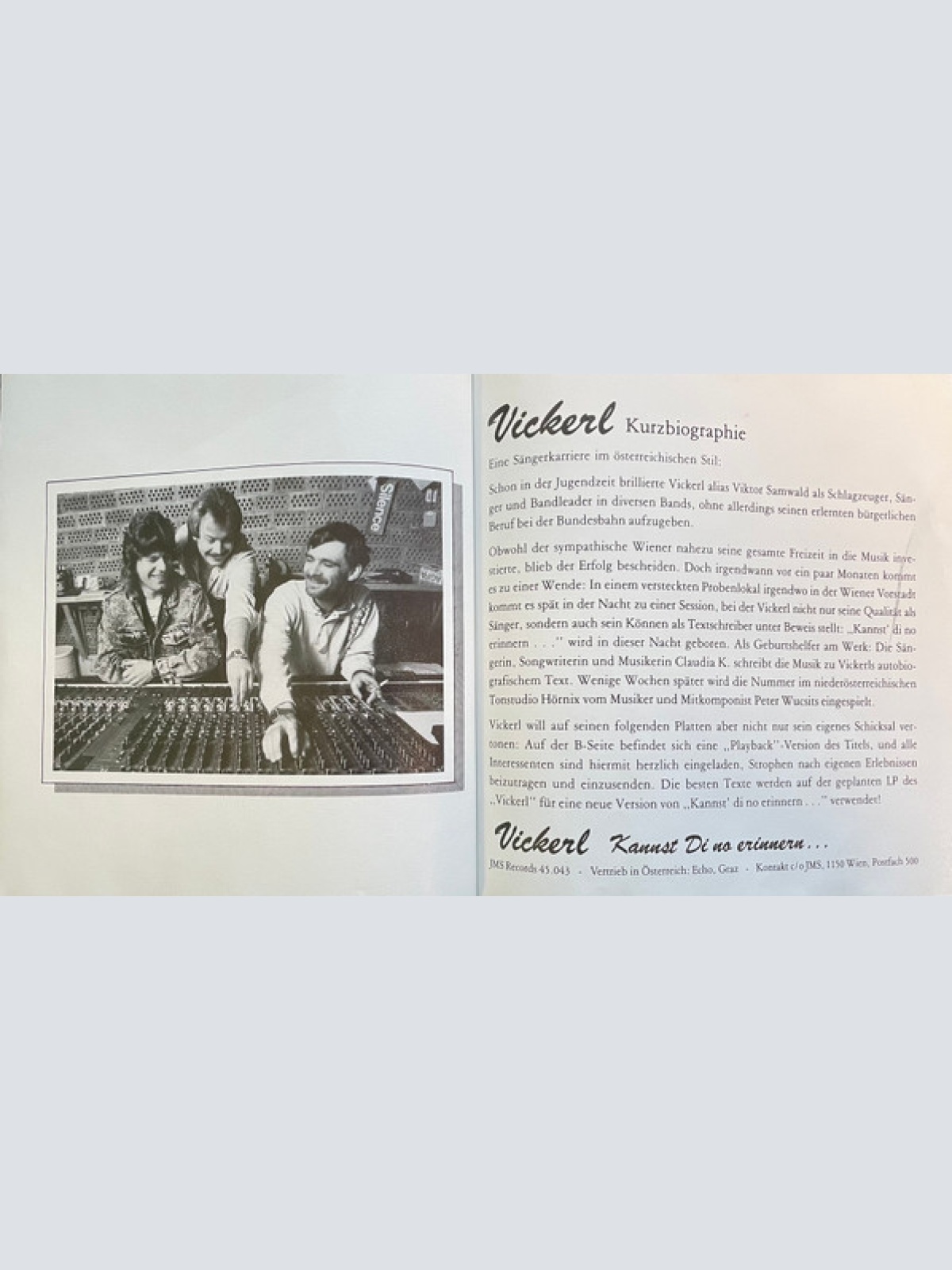 Vinyl / Vickerl* - Kannst' Di No Erinnern...