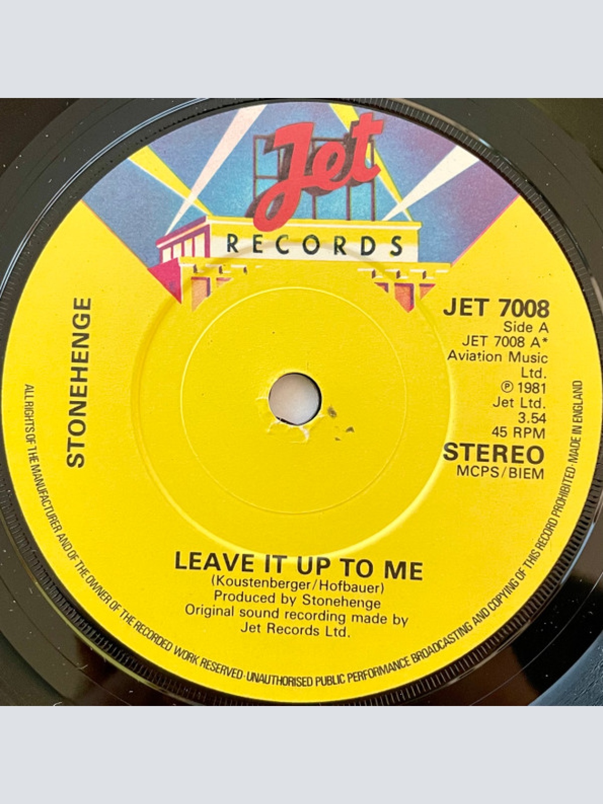 Vinyl / Stonehenge (8) - Leave It Up To Me / Get Up, Angel