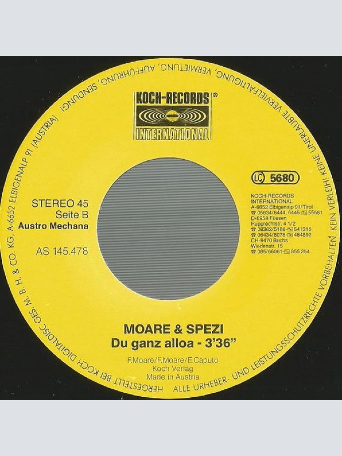 Vinyl / Moare Und Spezi* - Mogst A Gutti
