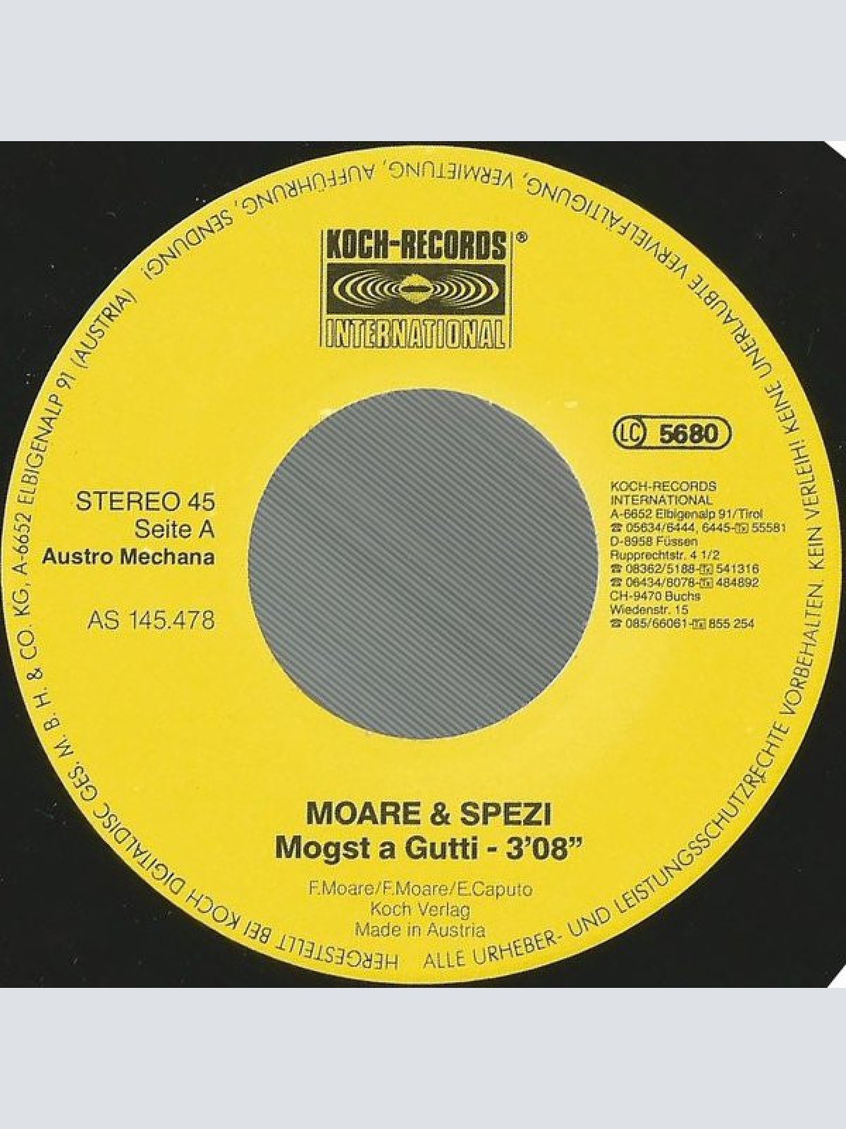 Vinyl / Moare Und Spezi* - Mogst A Gutti