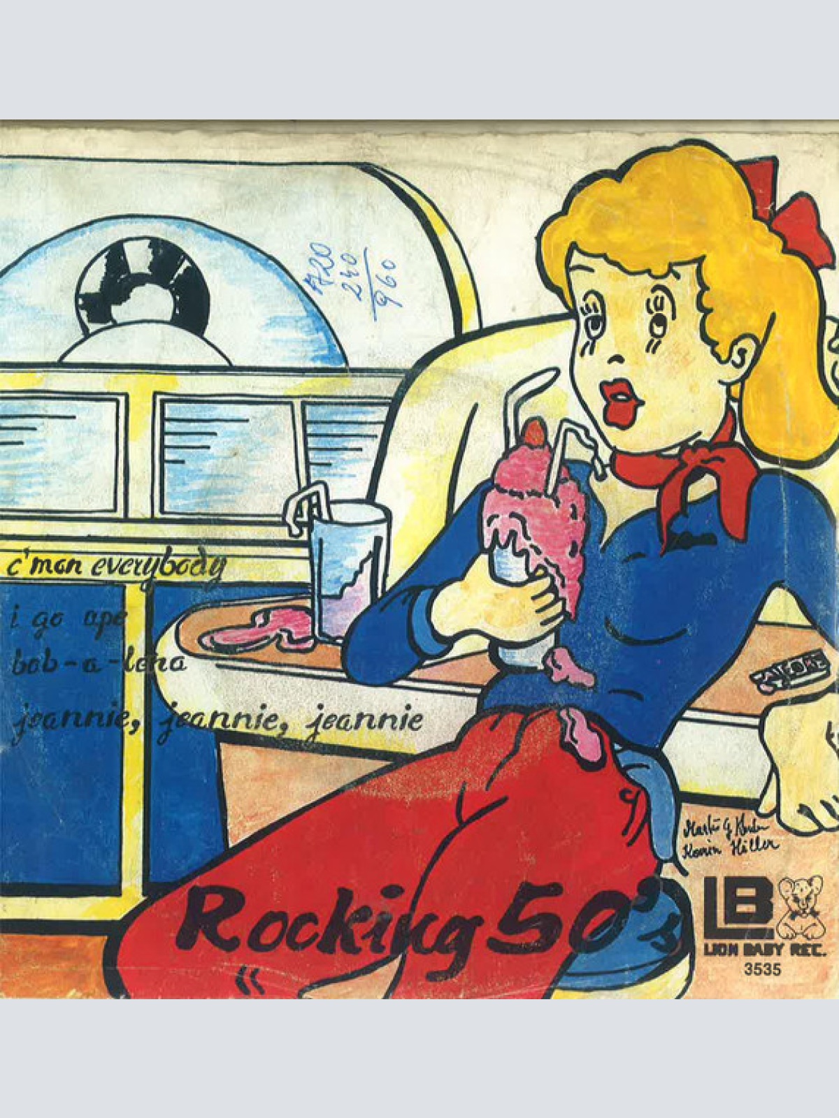 Vinyl / Rocking 50's - C'mon Everybody / I Go Ape / Bob-a-lena / Jeannie, Jeannie, Jeannie