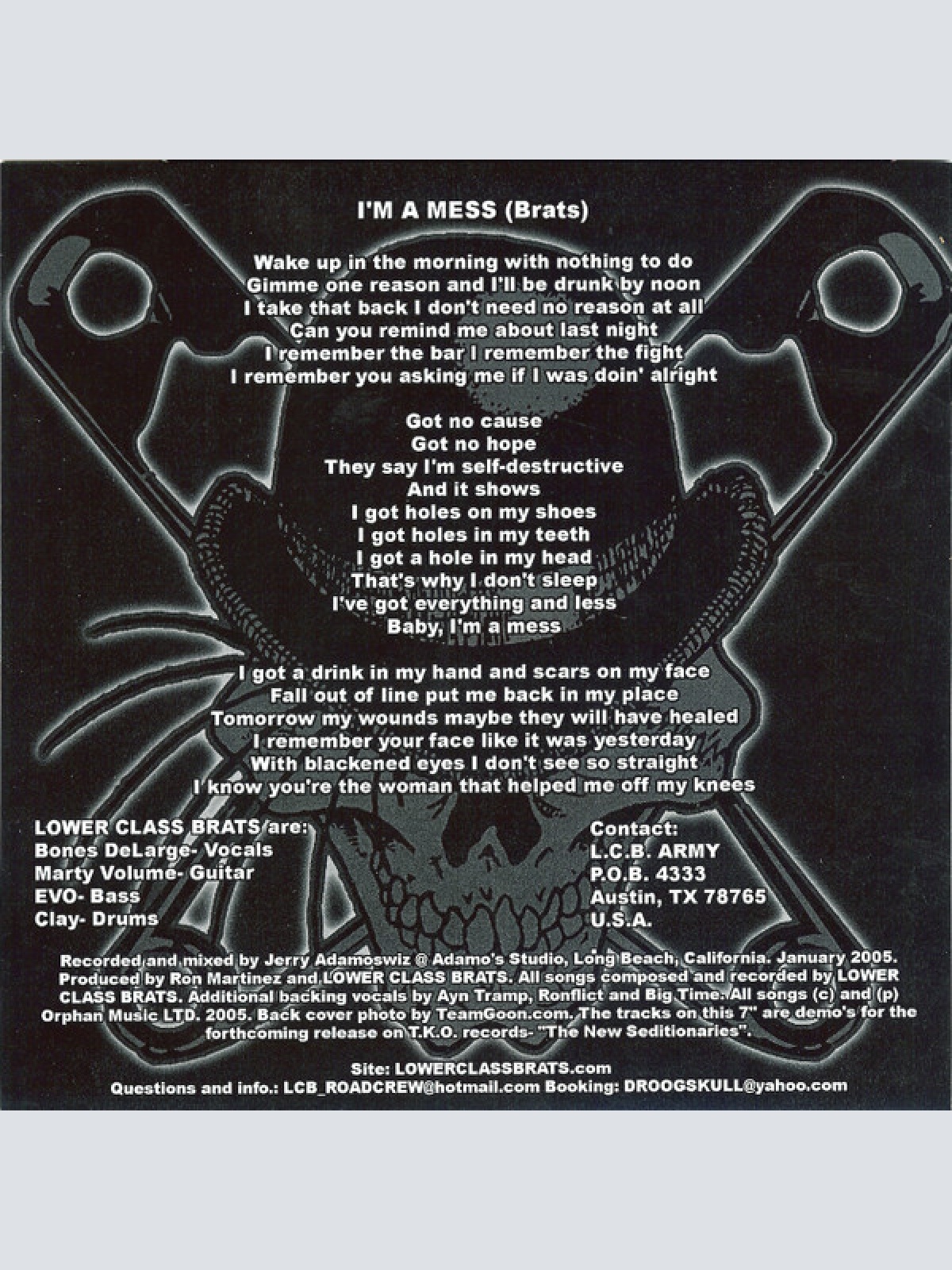 Vinyl / Lower Class Brats - I'm A Mess