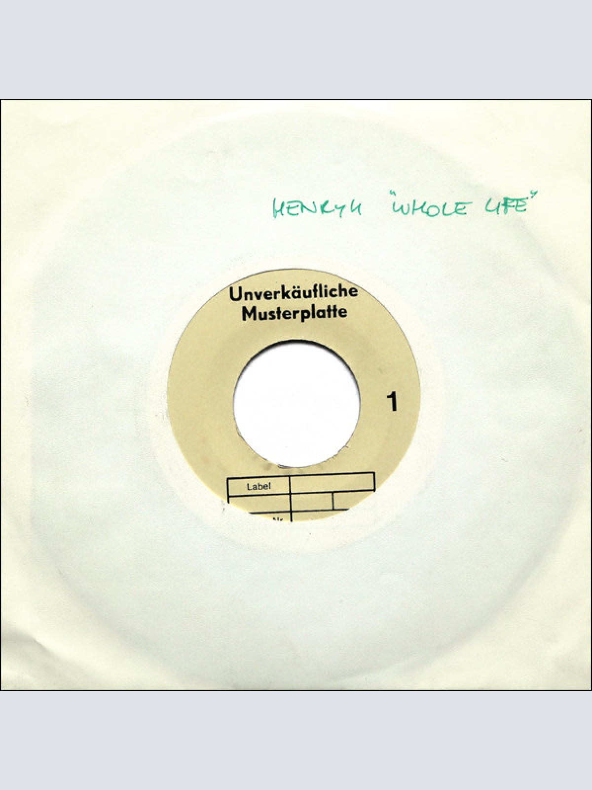 Vinyl / Henryk - A Whole Life Long