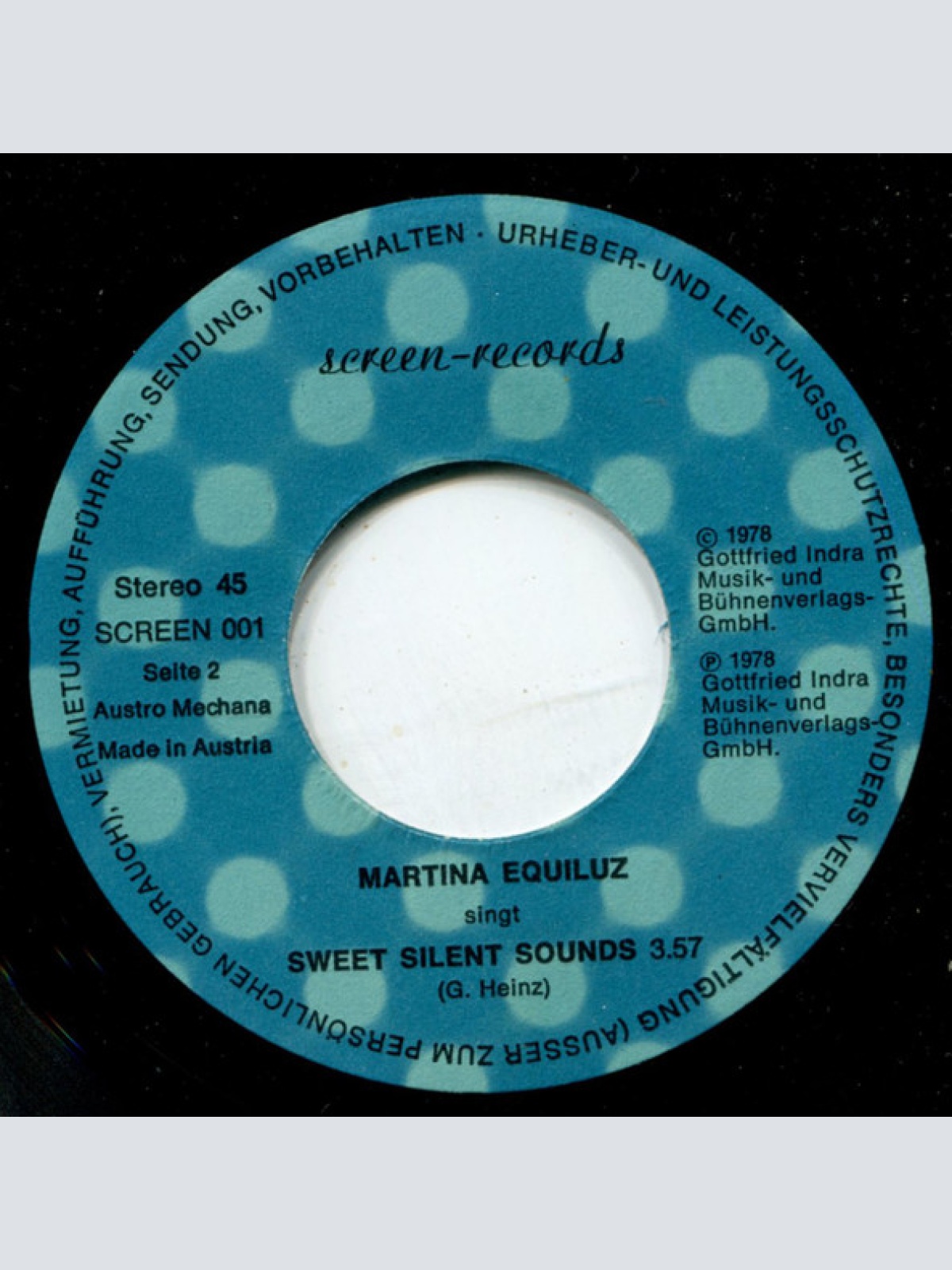 Vinyl / Martina Equiluz - Melody In Love / Sweet Silent Sounds