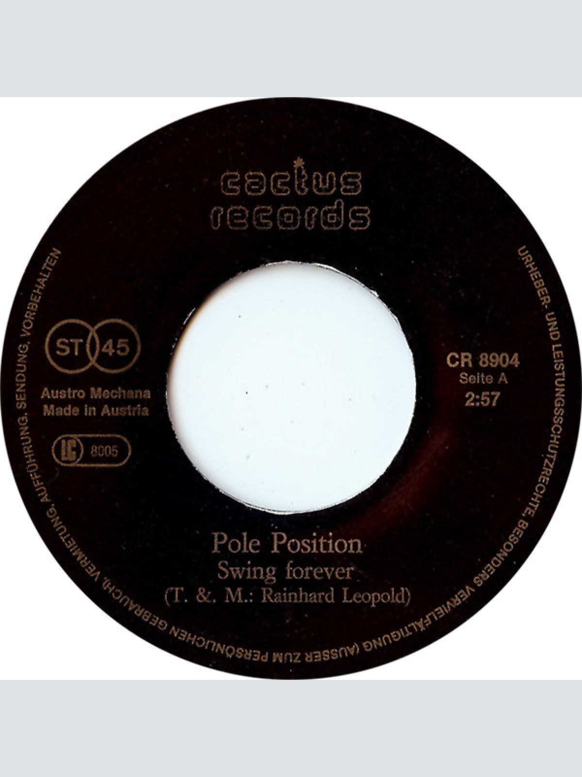 Vinyl / Pole Position (5) - Swing For Ever / Just A Gigolo