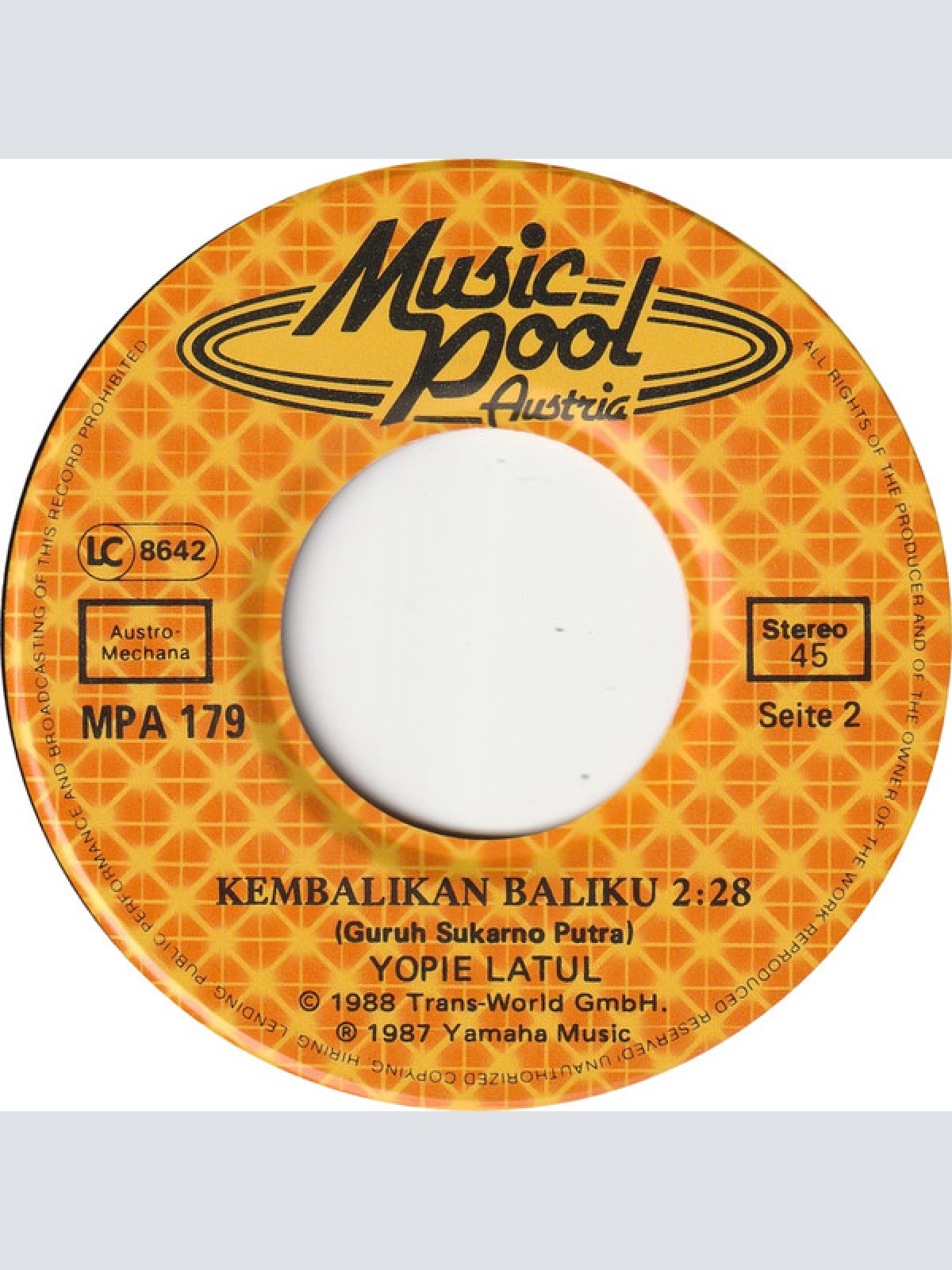 Vinyl / Yopie Latul - Kembalikan Baliku
