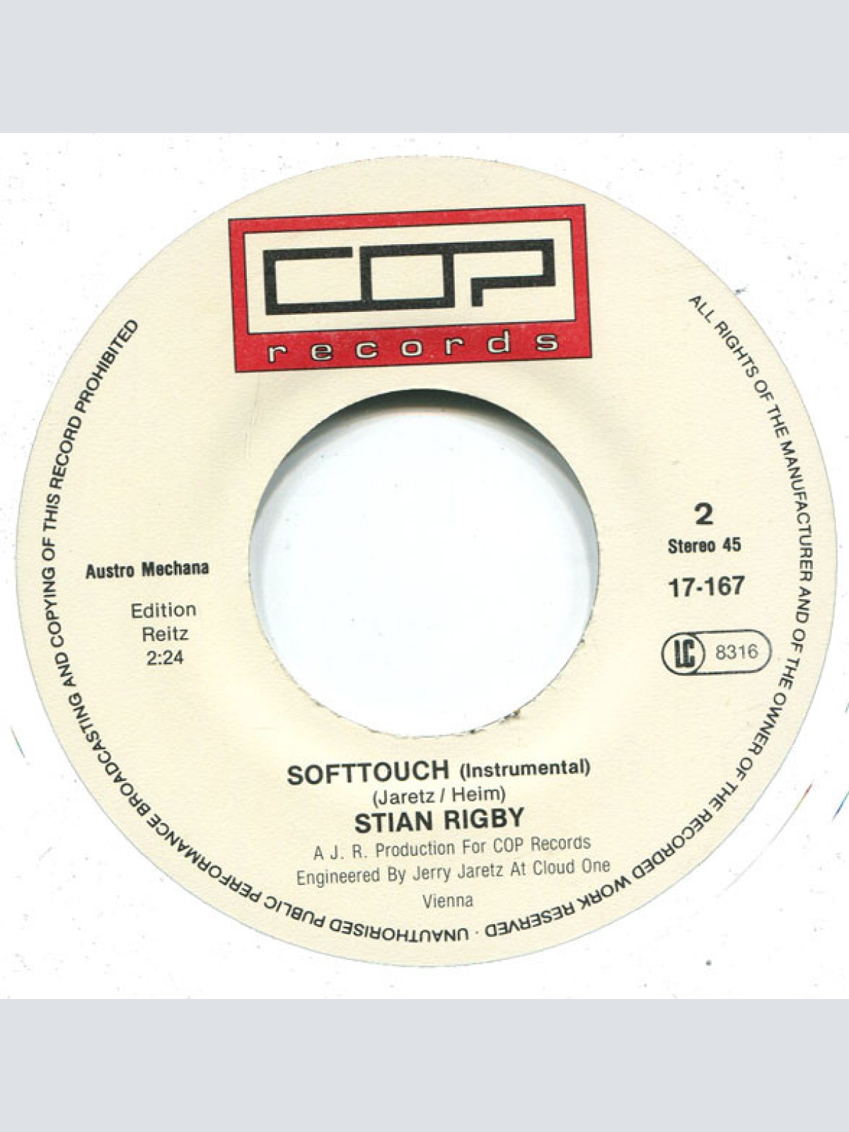 Vinyl / Stian Rigby - I Love Girls