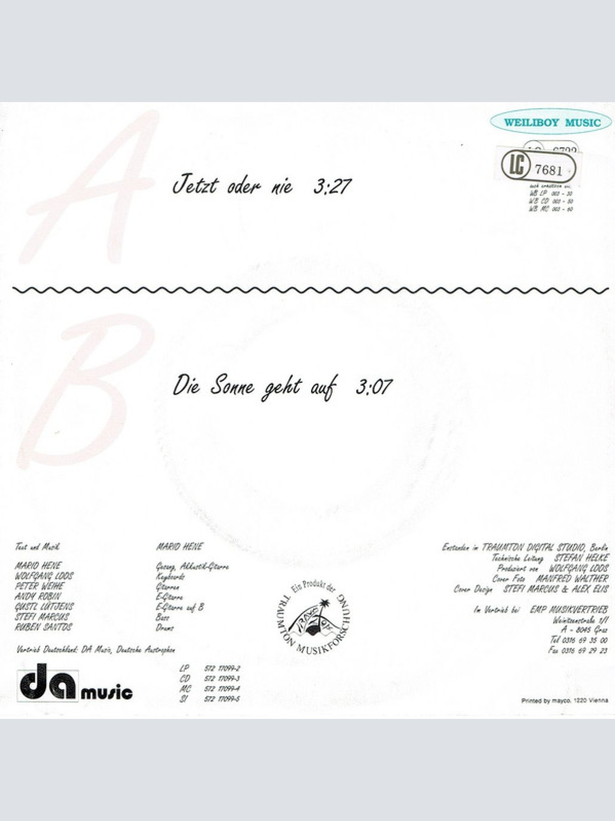 Vinyl / Mario Hené - Jetzt Oder Nie