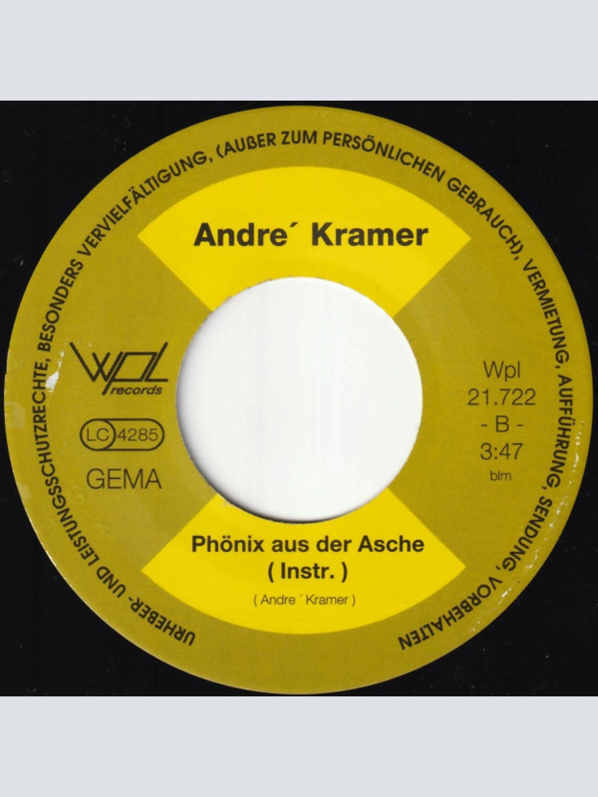 Vinyl / André Kramer (2) & Christin Harder - Phönix Aus Der Asche