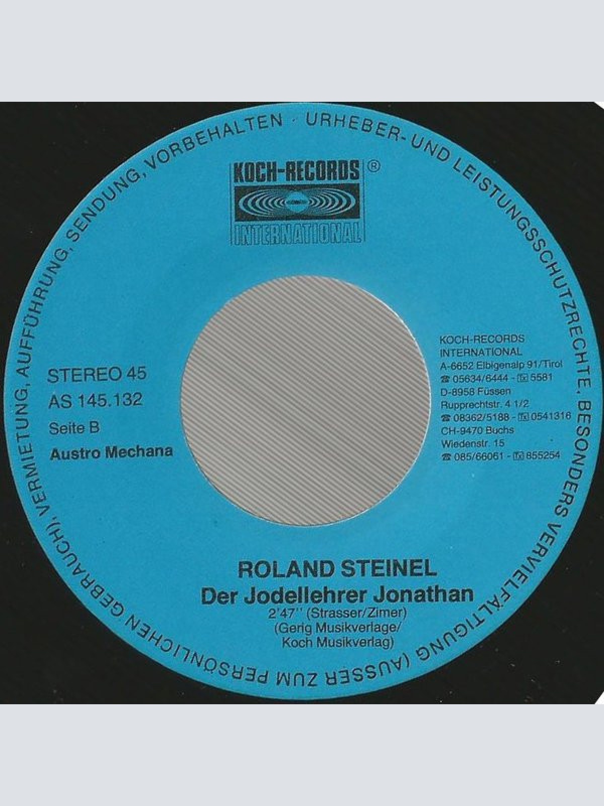 Vinyl / Roland Steinel - Herz Schmerz Polka
