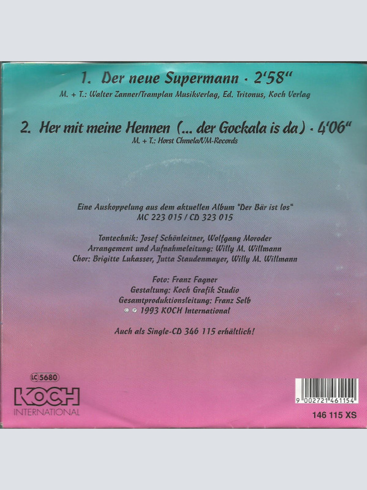 Vinyl / Die Steintaler Mit Bettina (8) - Der Neue Supermann