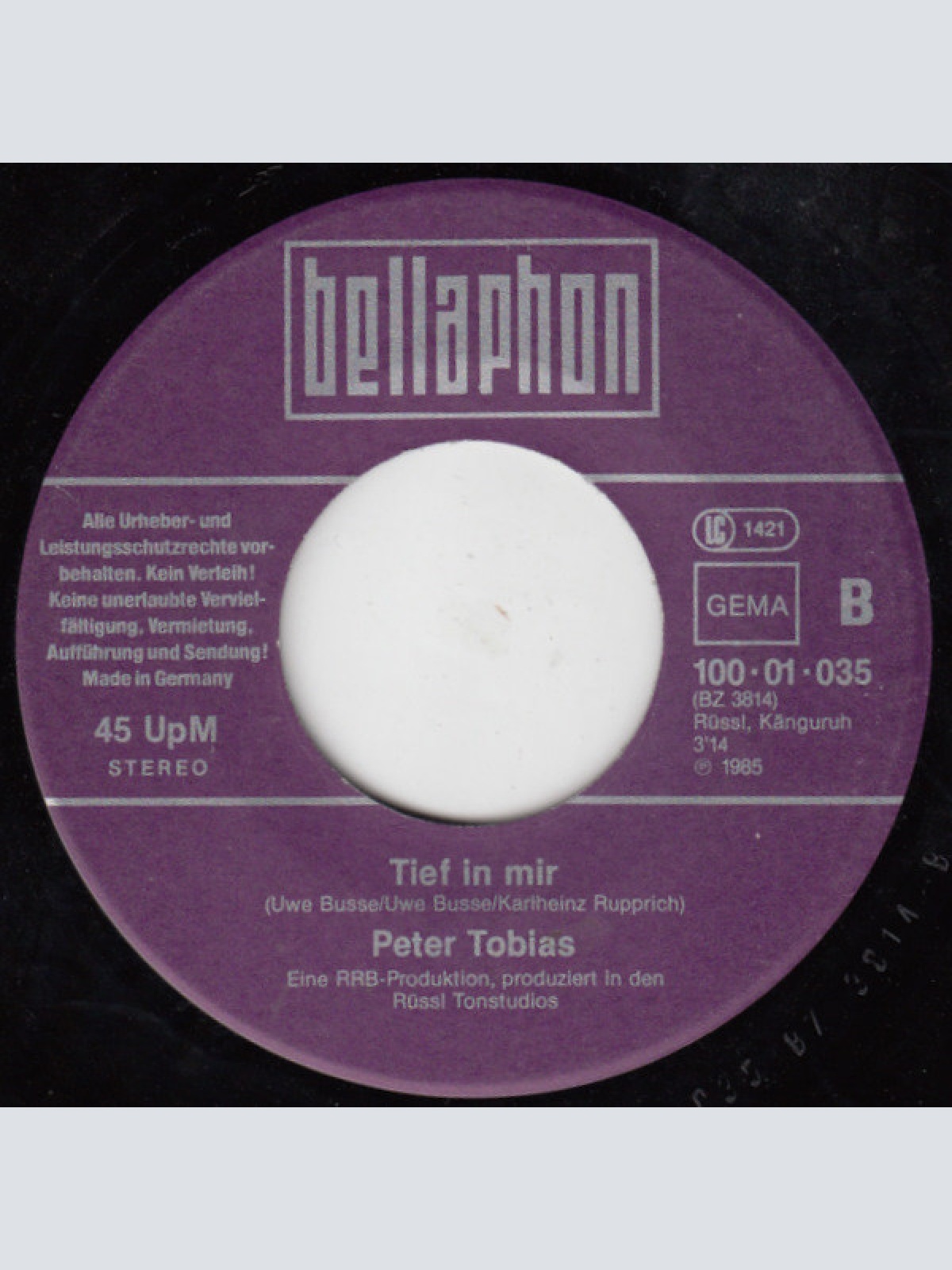 Vinyl / Peter Tobias (2) - Ein Herz, Das Weint