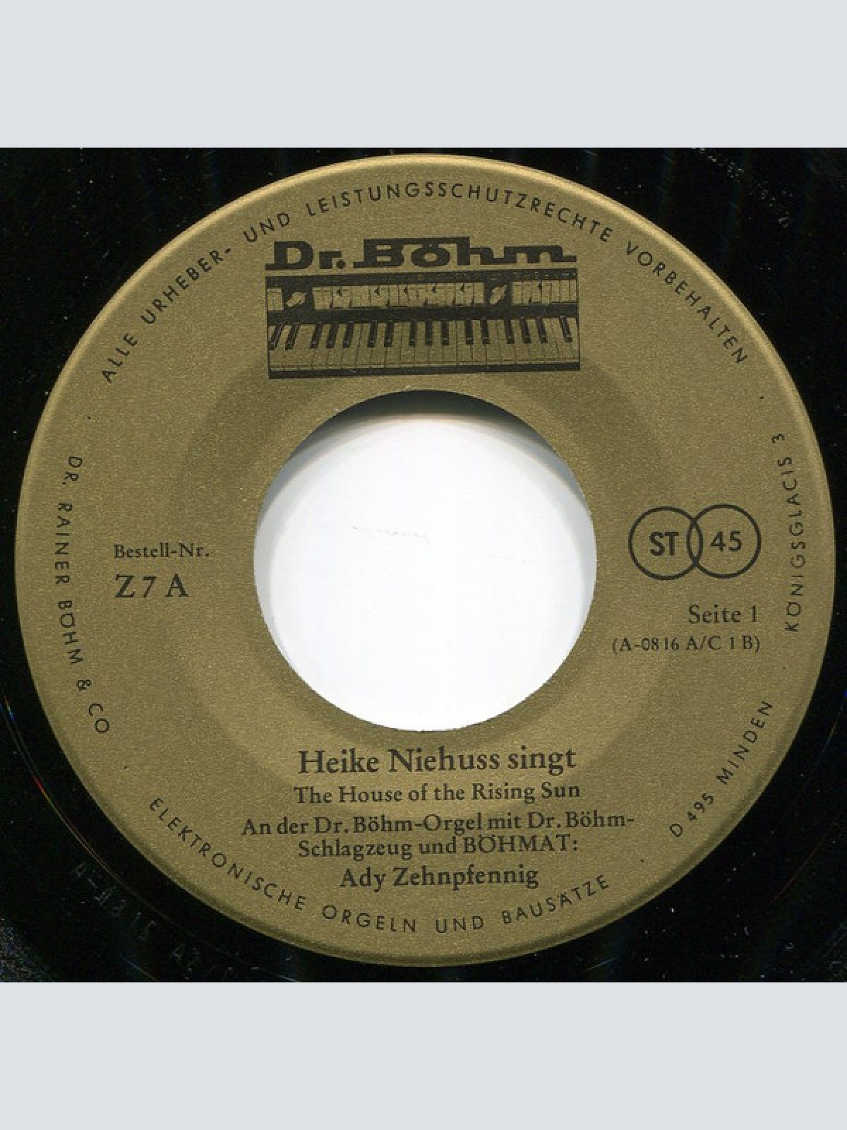 Vinyl / Heike Niehuss - The House Of The Rising Sun / Greensleeves