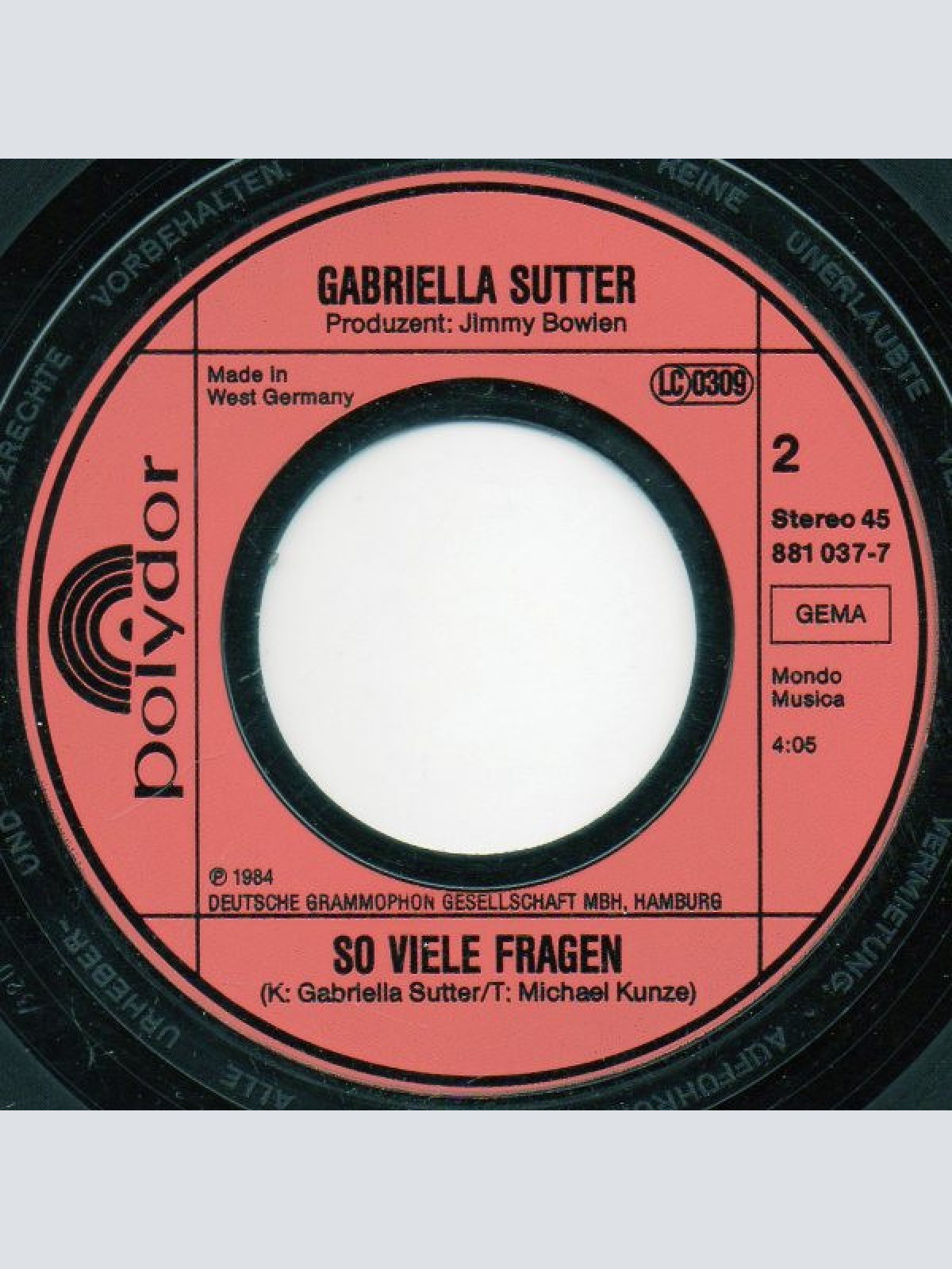 Vinyl / Gabriella Sutter - Die Arche