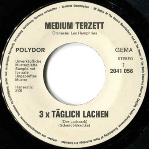 Vinyl / Medium Terzett - 3x Täglich Lachen / Bong!