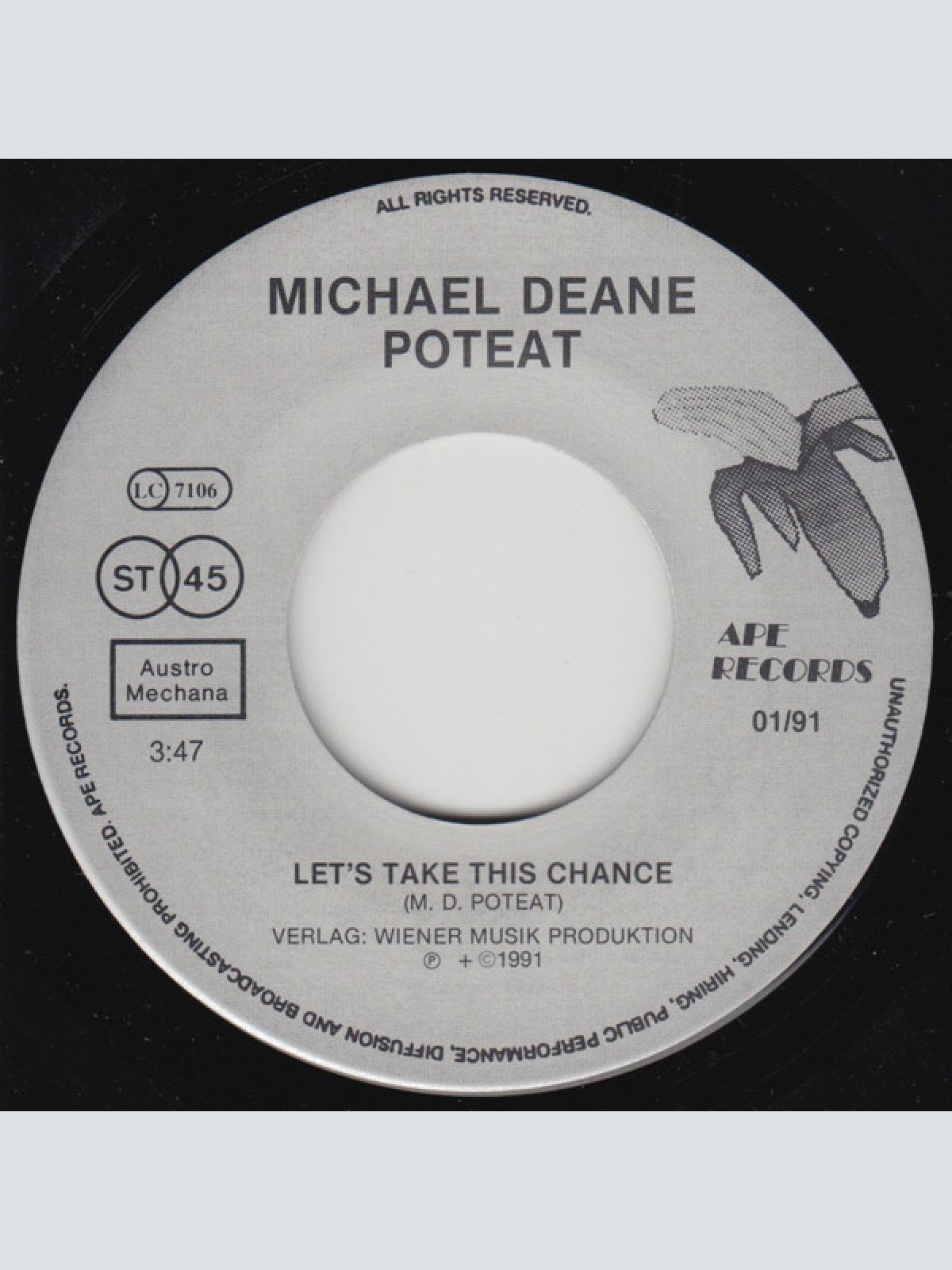 Vinyl / Michael Deane Poteat - Lets Take A Chance / You've Got A Friend