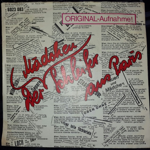 Vinyl / Die Lustigen Almer-Buam - Der Mädchen-Schleifer Aus Paris/Selbhorn-Blick