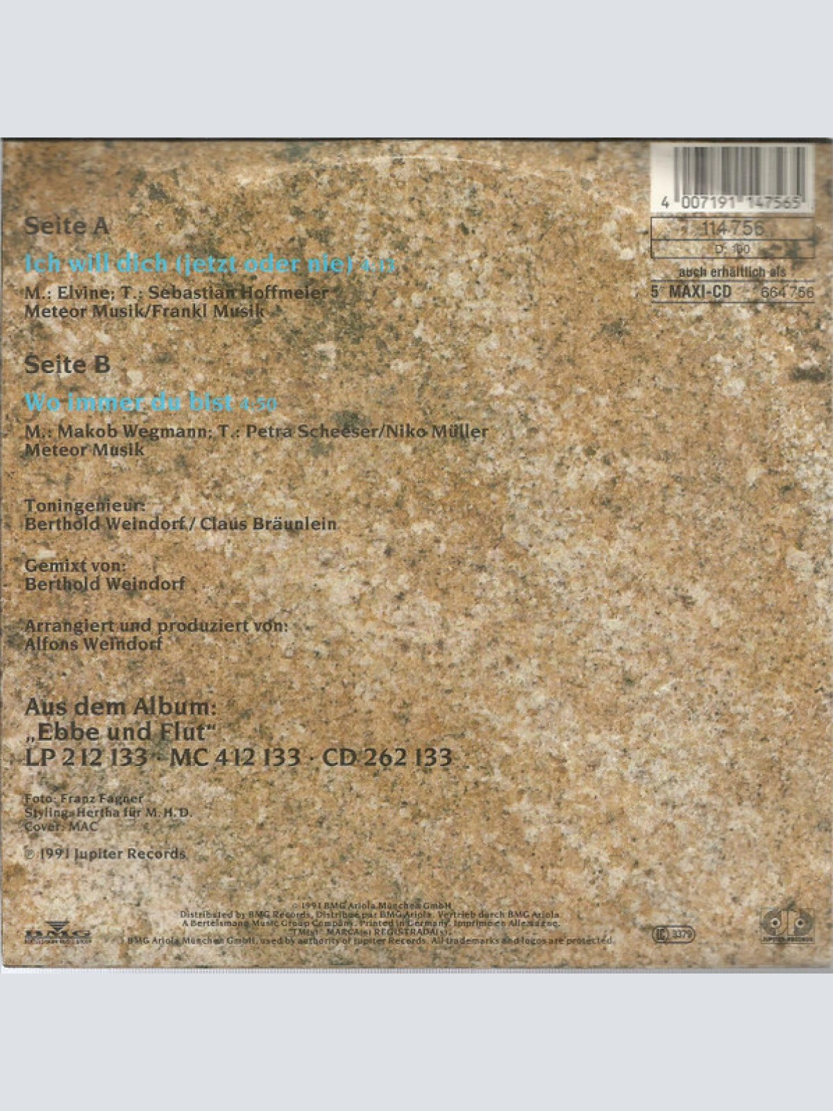 Vinyl / Wind (4) - Ich Will Dich (Jetzt Oder Nie)