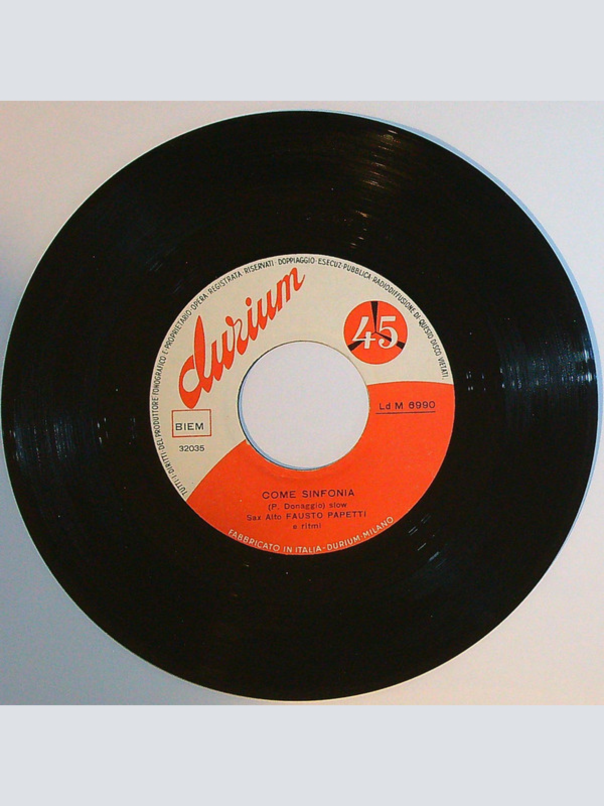 Vinyl / Fausto Papetti Sax Alto E Ritmi* - Al Di Là / Come Sinfonia