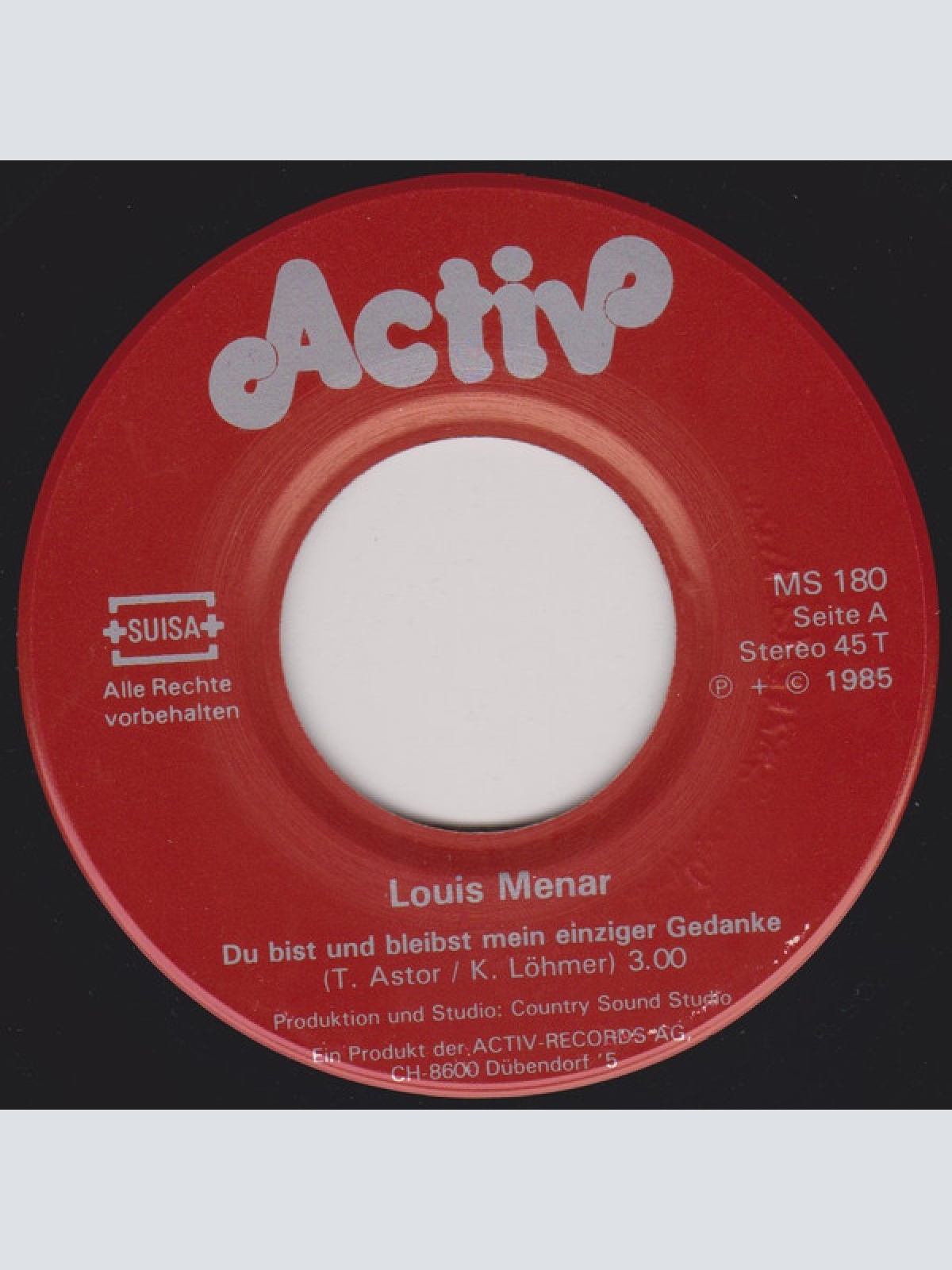 Vinyl / Louis Menar - Du Bist Und Bleibst Mein Einziger Gedanke / Angela