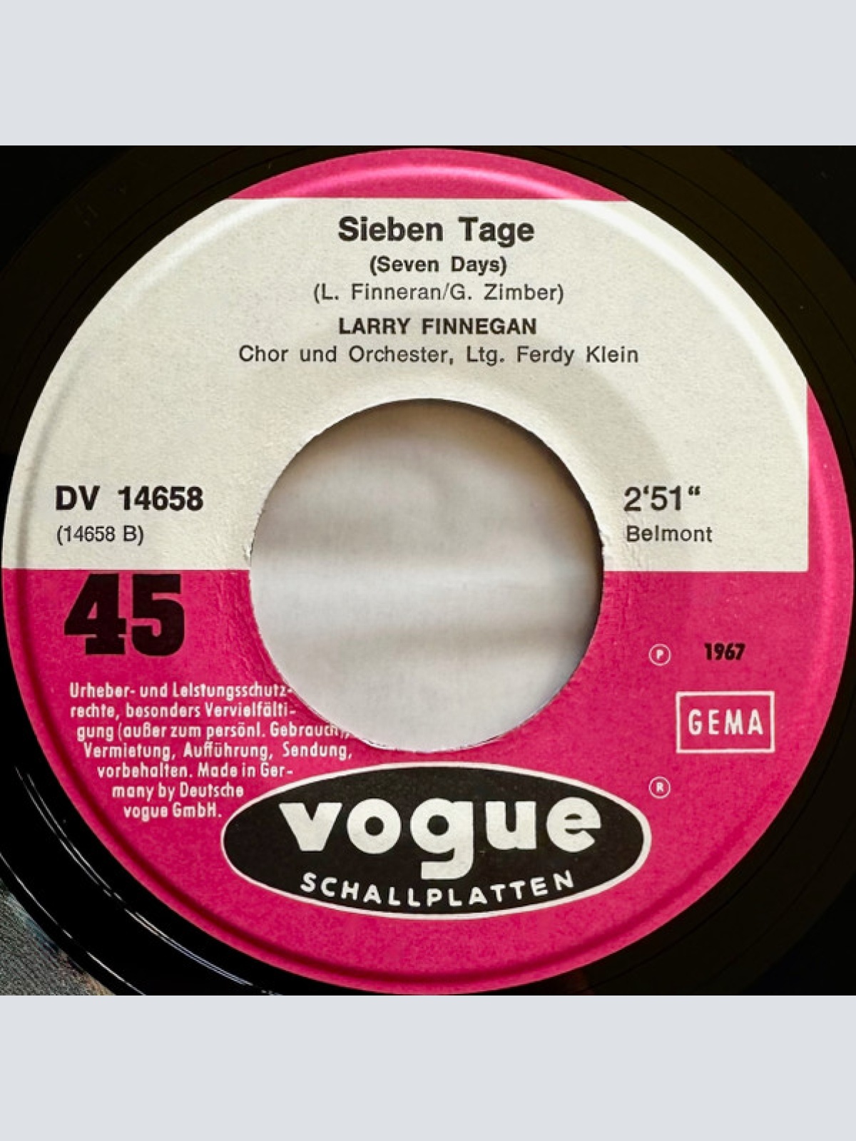 Vinyl / Larry Finnegan - Komm Doch Zu Mir