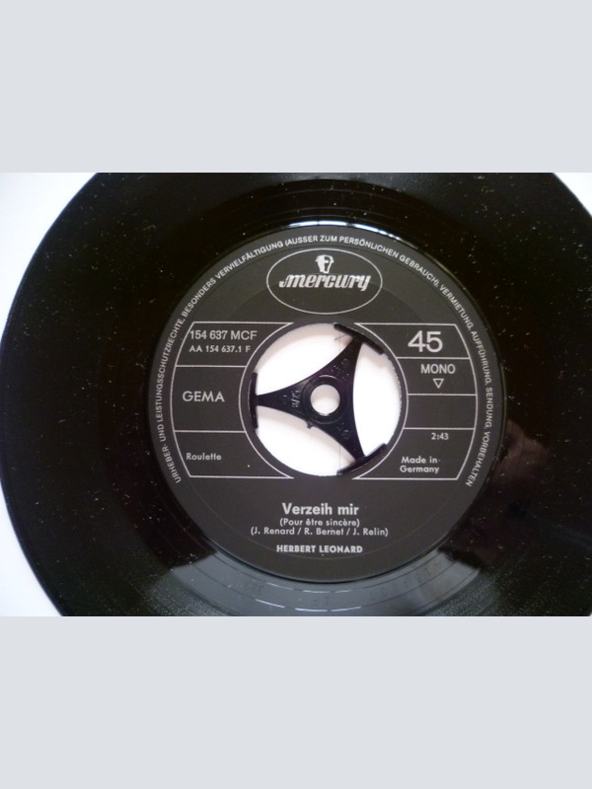 Vinyl / Herbert Leonard* - Verzeih mir / Wo sind meine Träume vom Glück