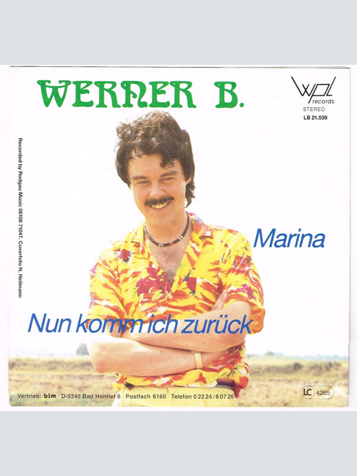 Vinyl / Werner B. - Nun Komm Ich Zurück / Marina