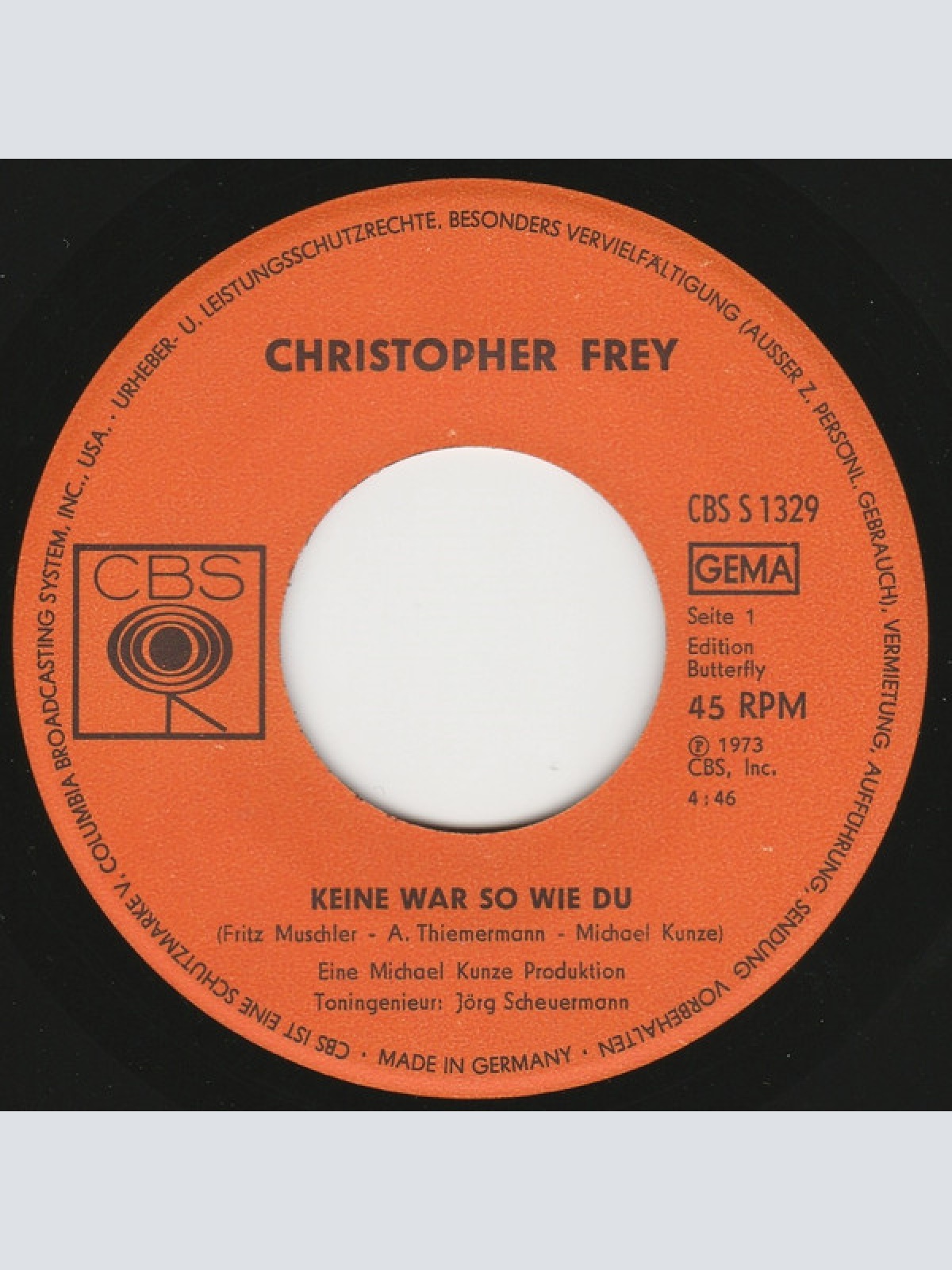 Vinyl / Christopher Frey (2) - Keine War So Wie Du