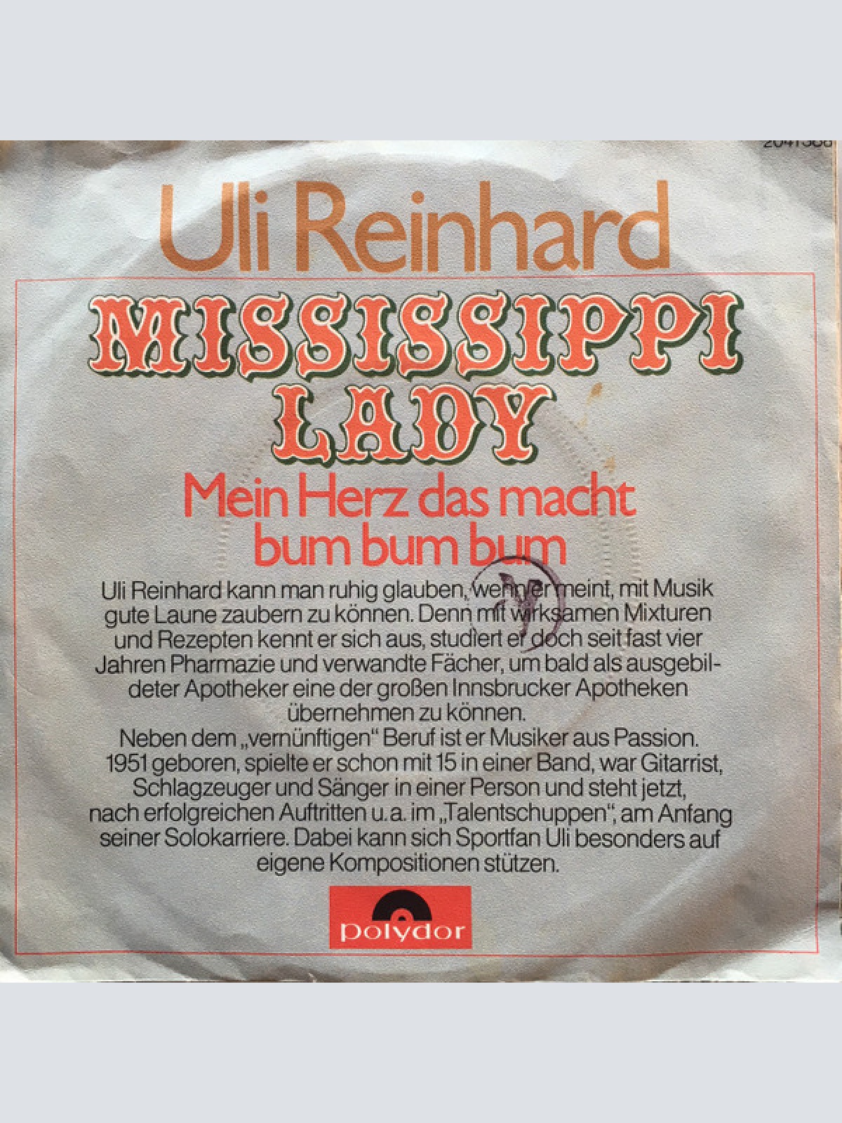 Vinyl / Uli Reinhard - Mississippi Lady