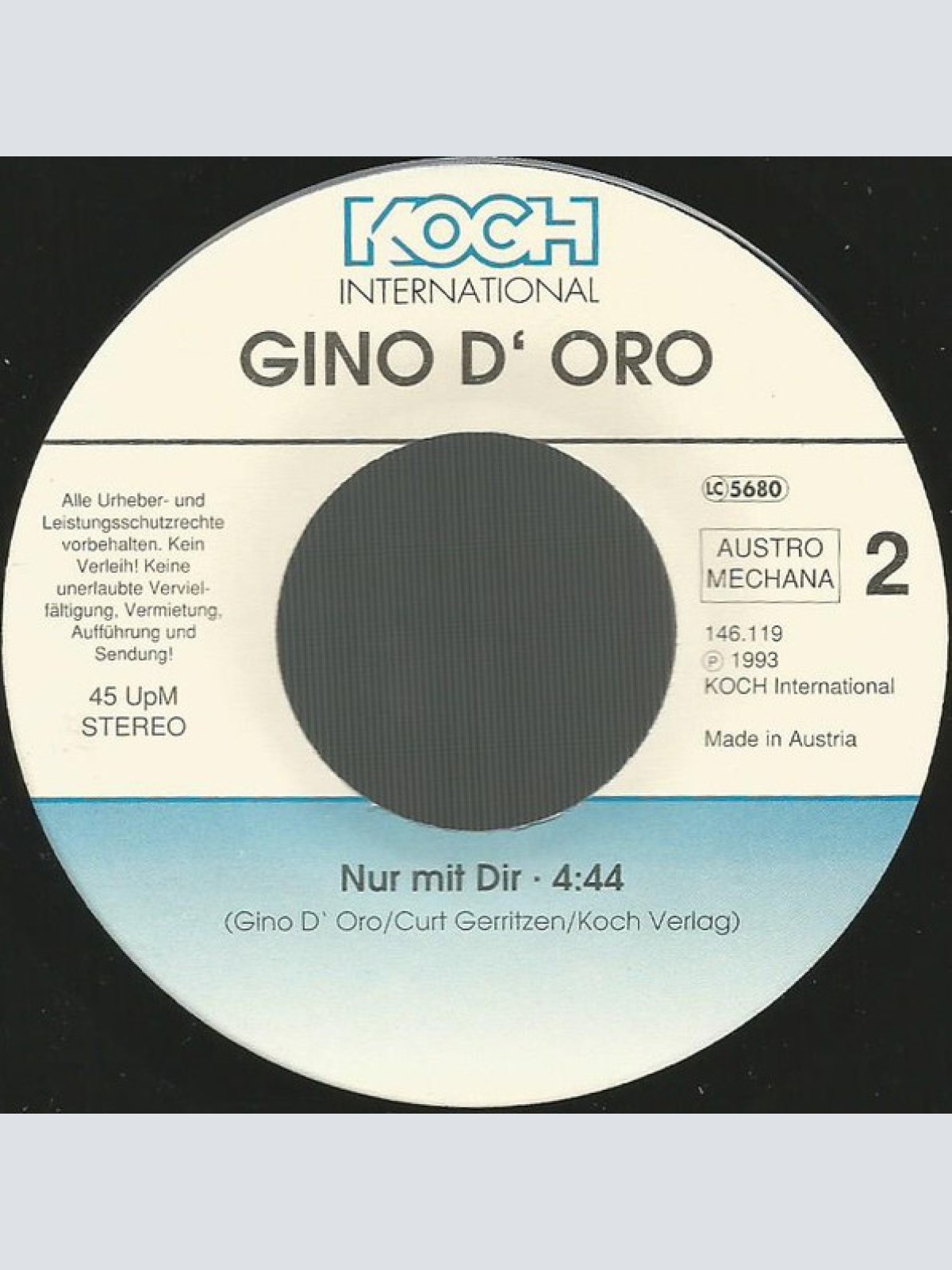 Vinyl / Gino D'Oro - Ohne Liebe Stirbt Jede Seele