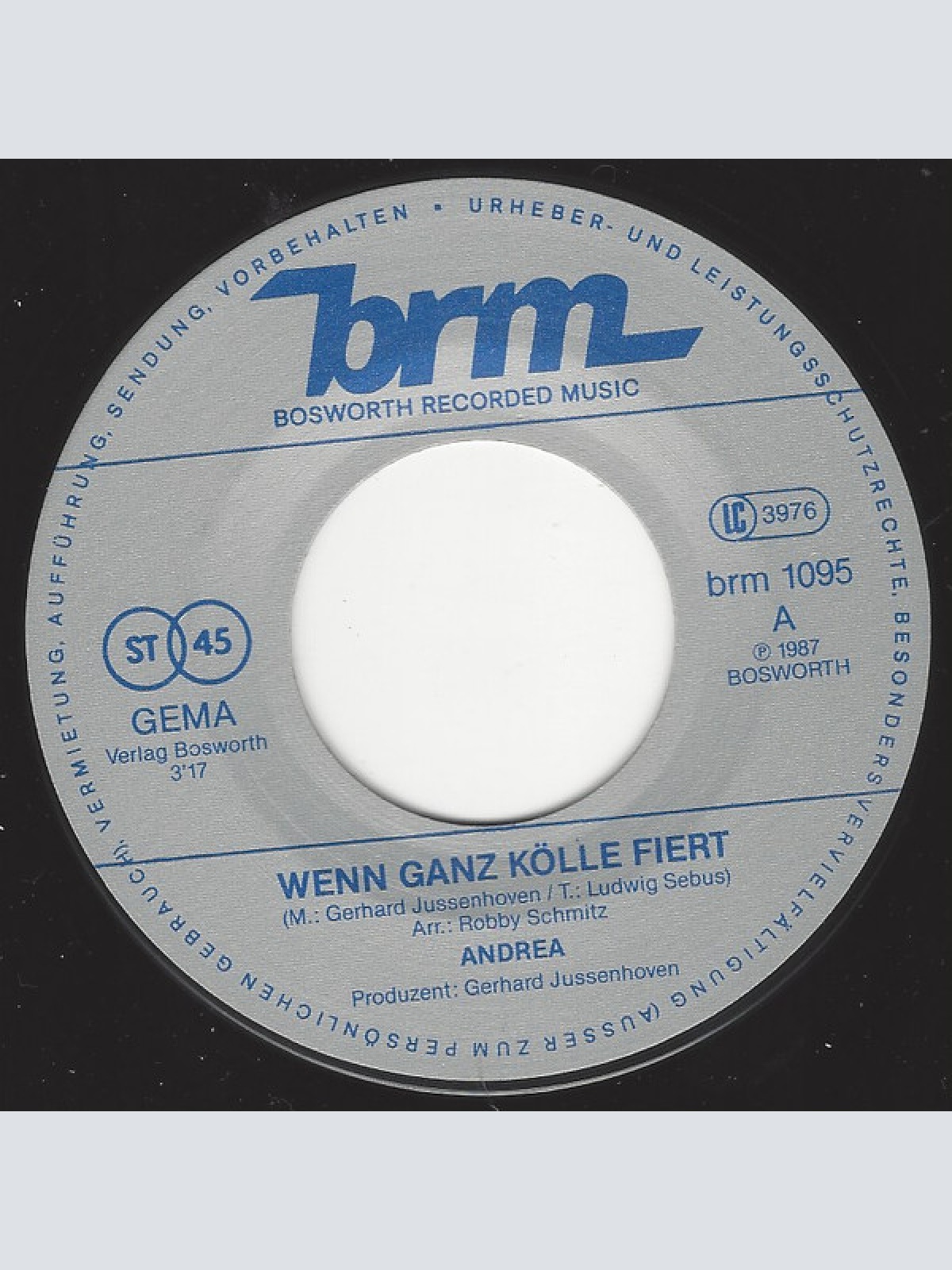Vinyl / Andrea* - Wenn Ganz Kölle Fiert