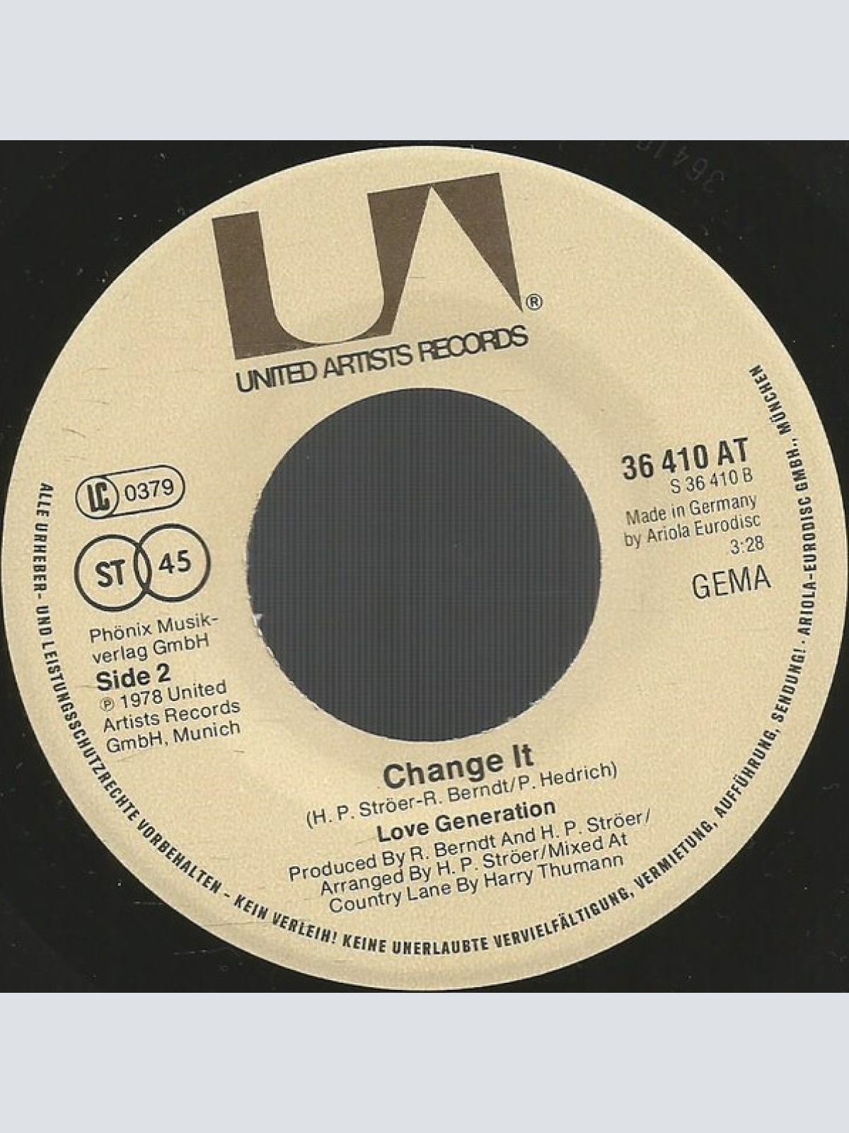 Vinyl / Love Generation - Change Your Mind